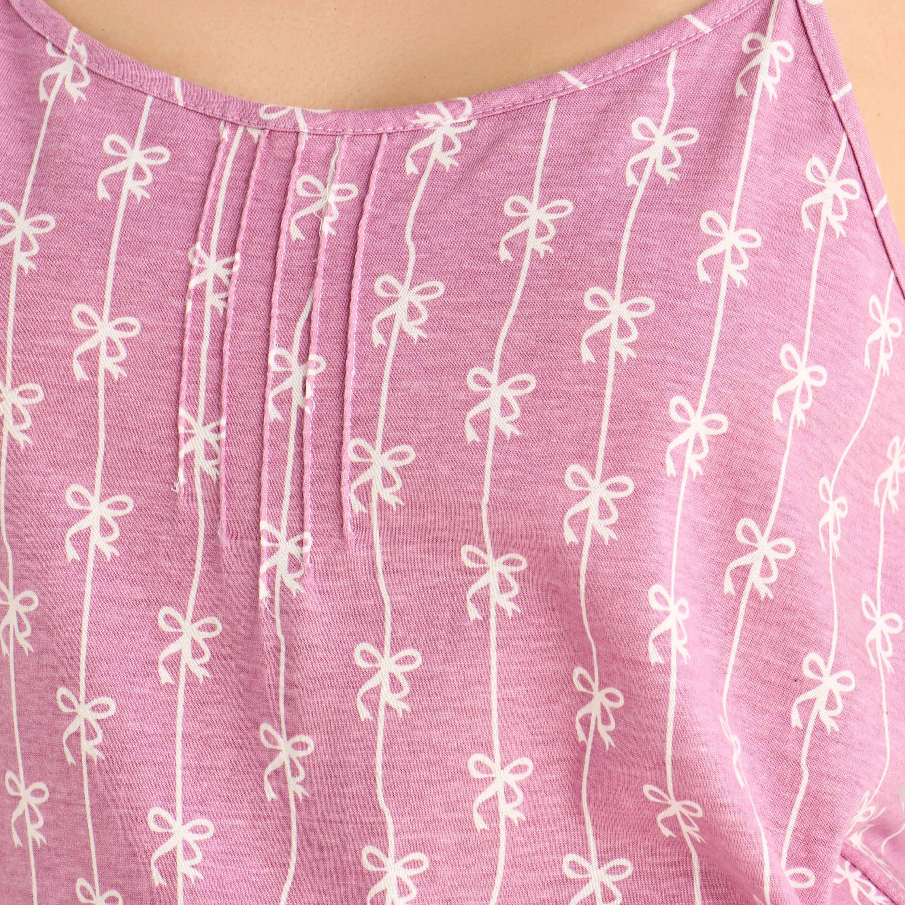 Set of 2 - Midi Slip Dress Strappy Ruffled Hem Cotton-women-clothing-nightwear-nighties-image-6