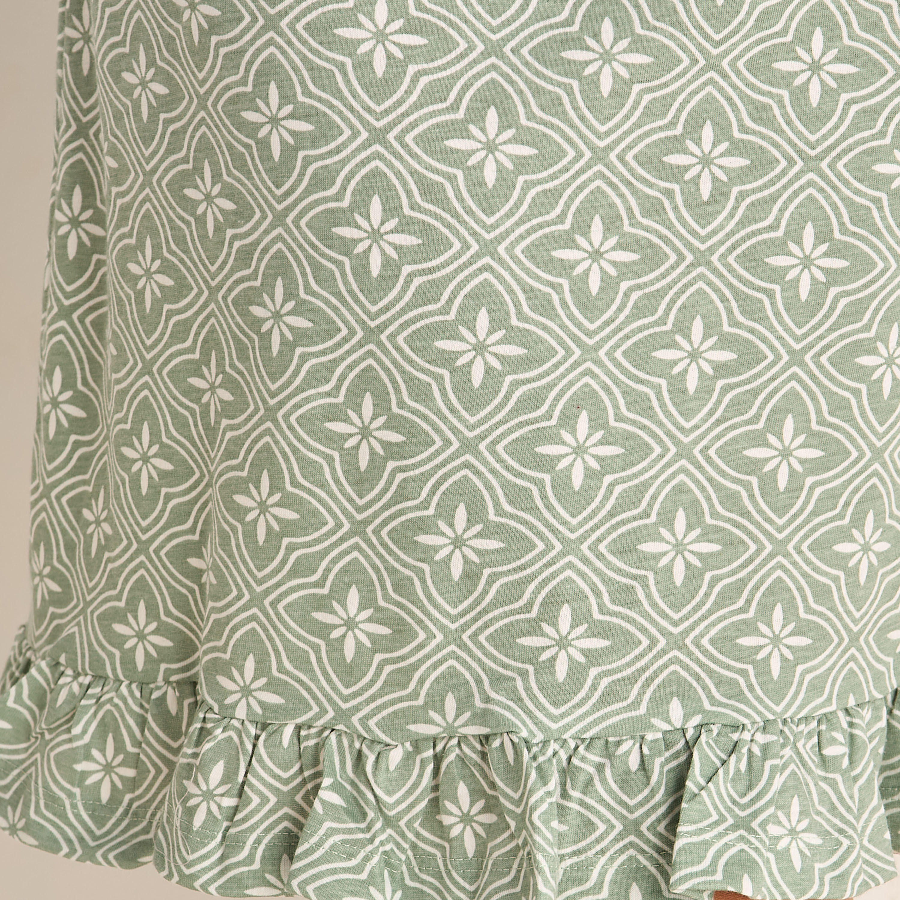 Set of 2 - Midi Slip Dress Strappy Ruffled Hem Cotton-women-clothing-nightwear-nighties-image-5