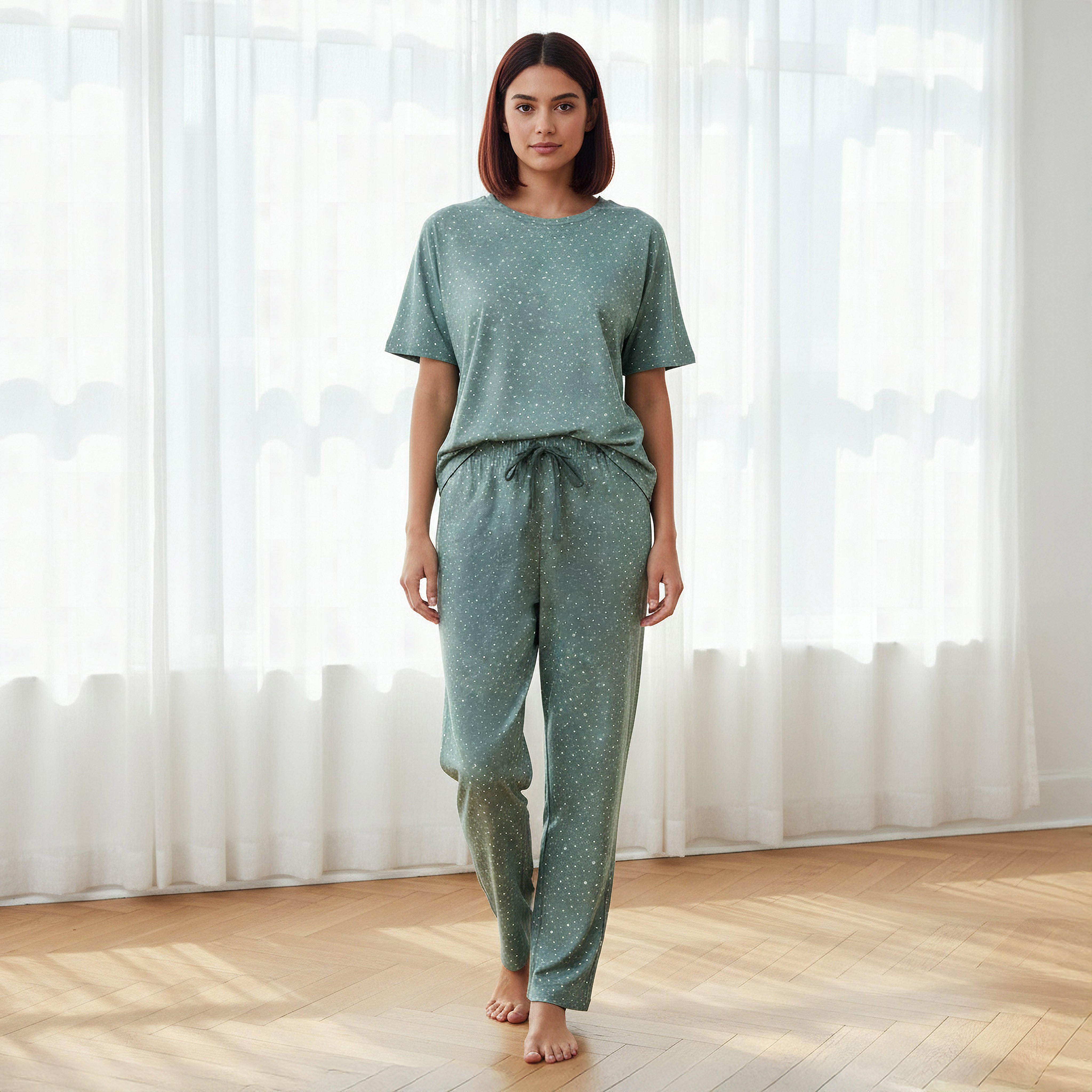 Pyjama Set Top & Trousers-women-clothing-nightwear-pyjamas-longsets-image-1