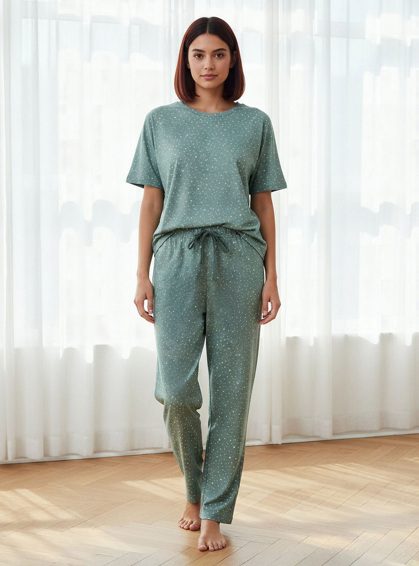 Pyjama Set Top & Trousers-women-clothing-nightwear-pyjamas-longsets-image-1