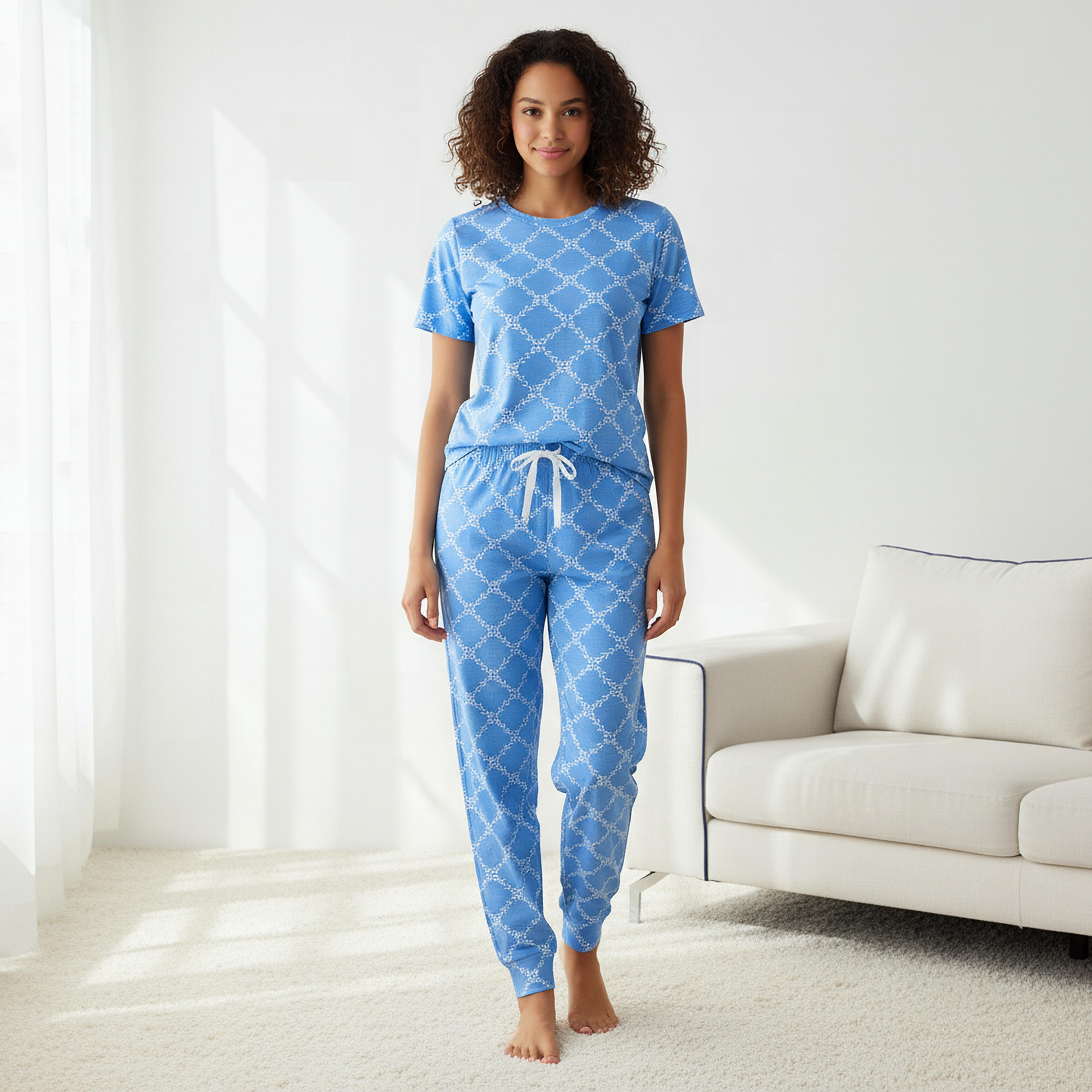 Pyjama Set Top & Trousers-women-clothing-nightwear-pyjamas-longsets-image-1