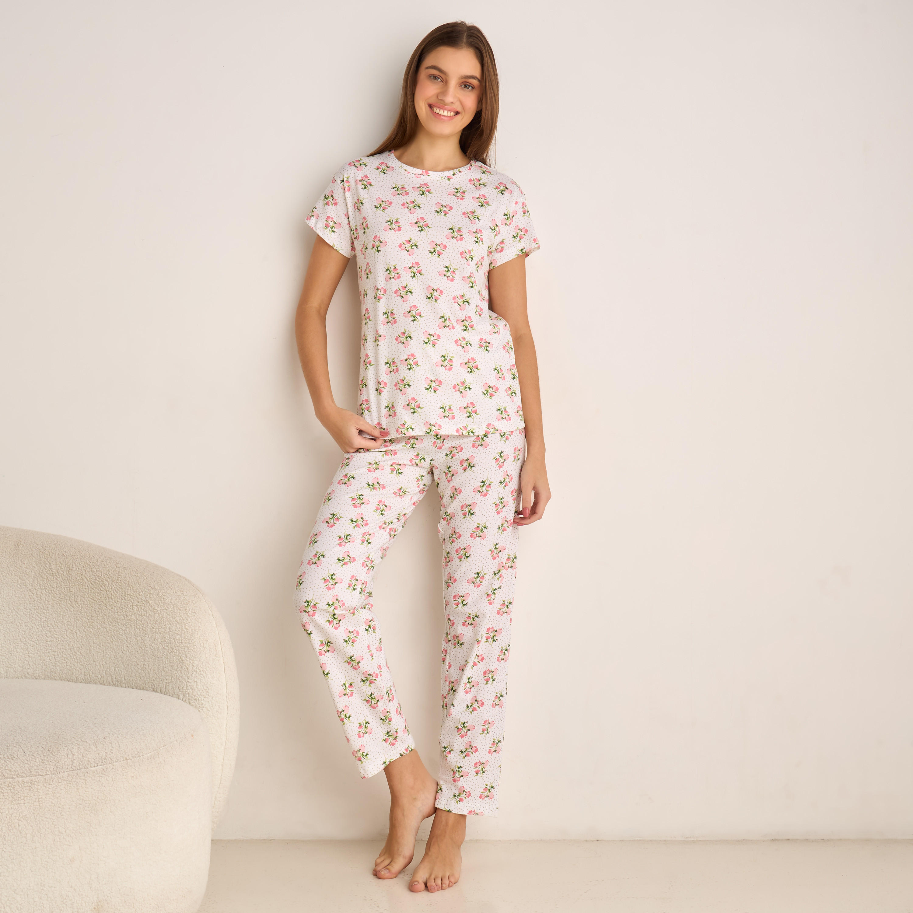 Pyjama Set Top & Trousers-women-clothing-nightwear-pyjamas-longsets-image-1