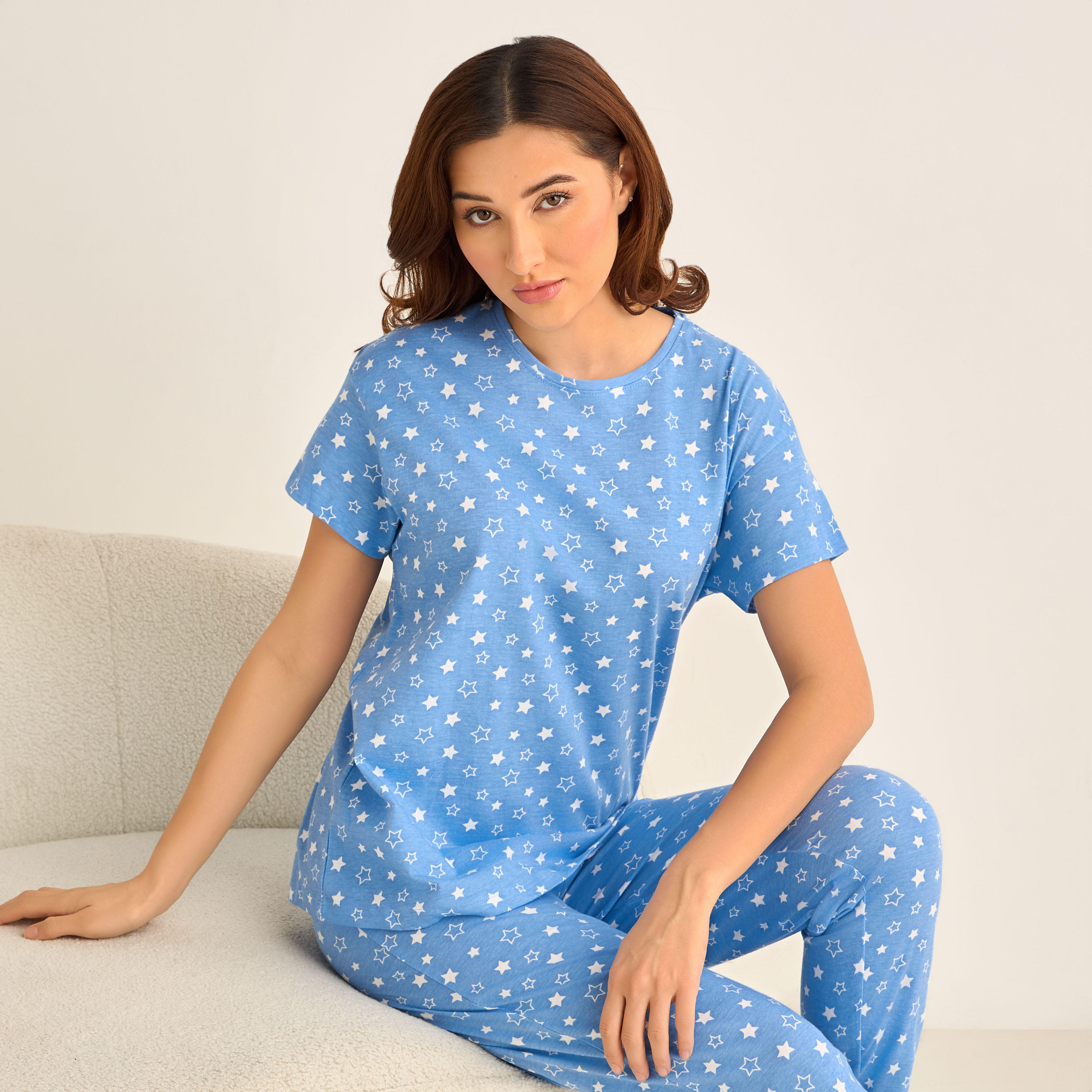 Pyjama Set Top & Trousers-women-clothing-nightwear-pyjamas-longsets-image-2