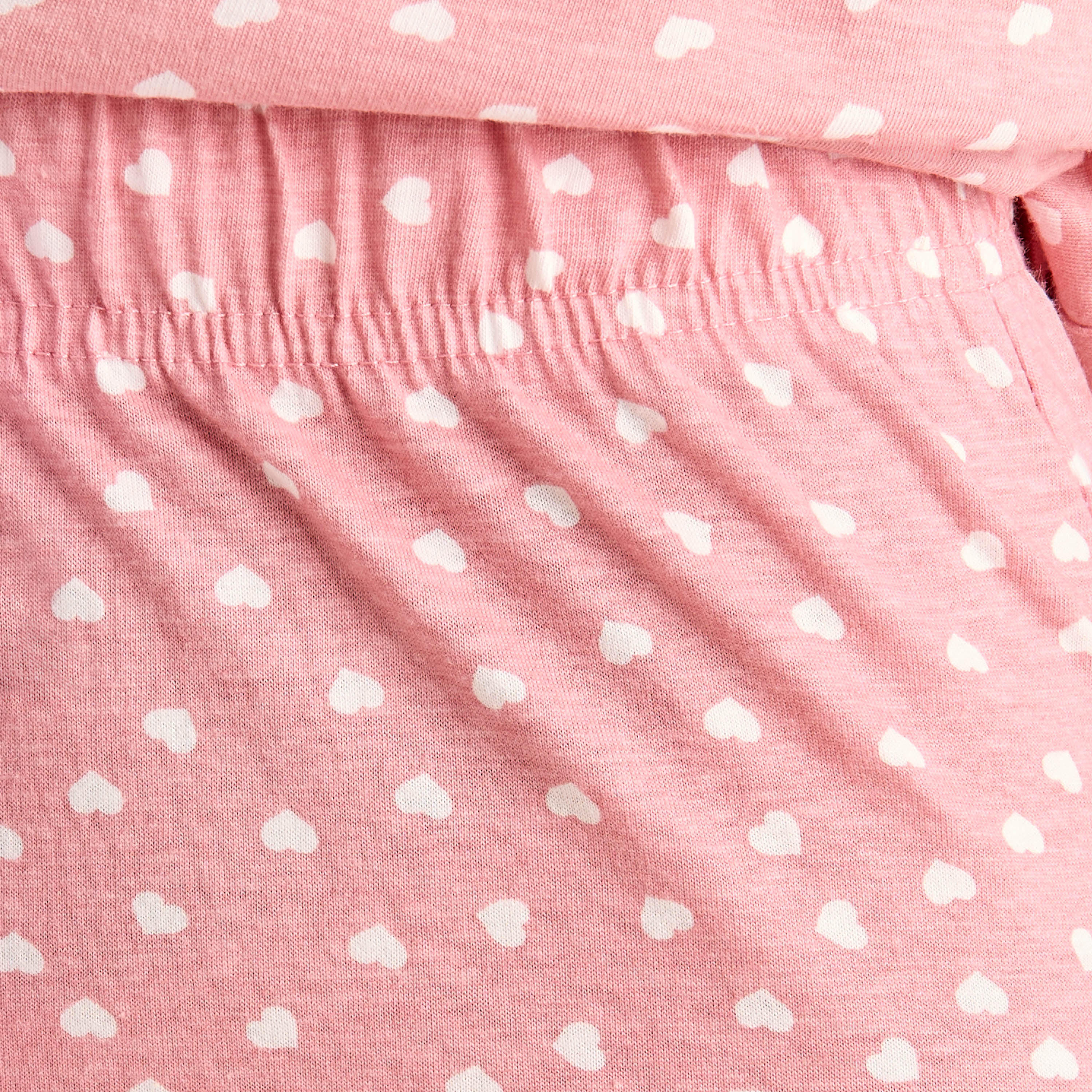 طقم تيشيرت وبنطلون بيجاما بطبعات-women-clothing-nightwear-pyjamas-longsets-image-1