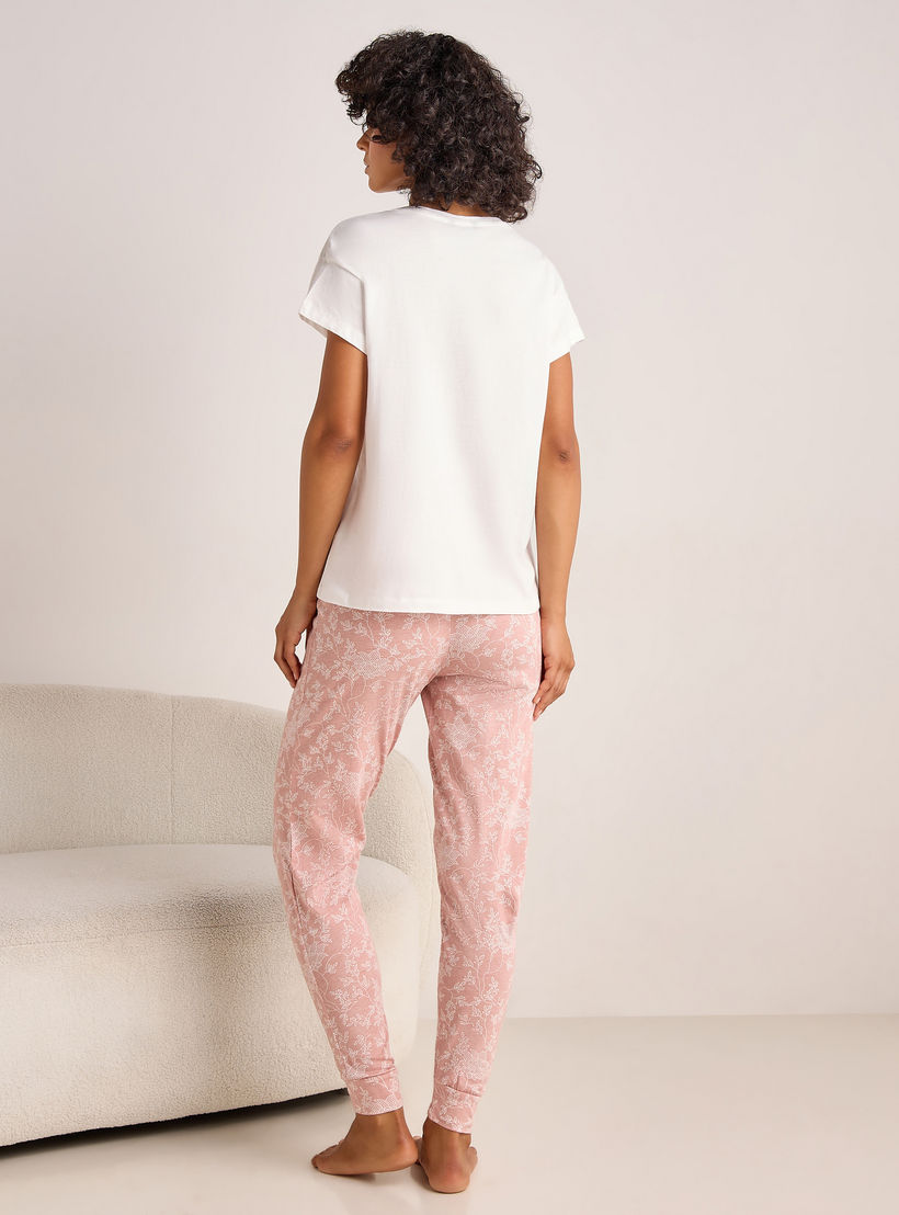 Pyjama Set Printed T-shirt & Pyjama-women-clothing-nightwear-pyjamas-longsets-image-5