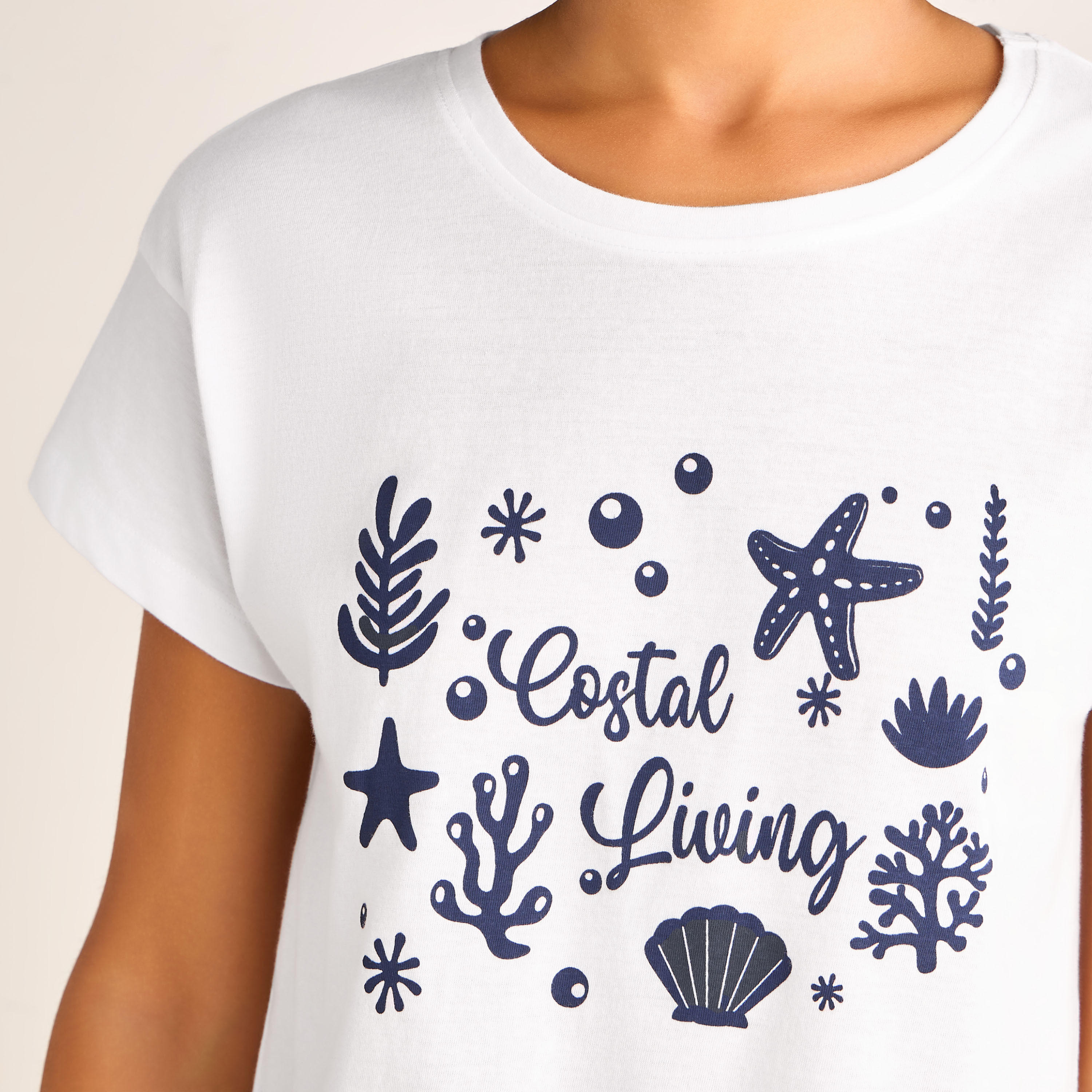 Pyjama Set Printed T-shirt & Shorts-PROMO_SP_KSA_5_BUY2FORSAR89_130625-image-5