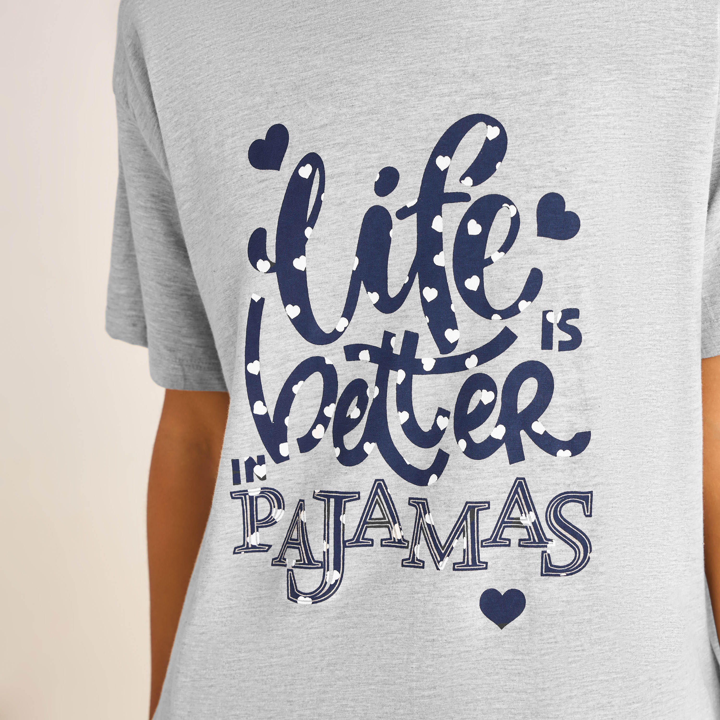 Pyjama Set Printed T-shirt & Shorts-women-clothing-nightwear-pyjamas-shortsets-image-5