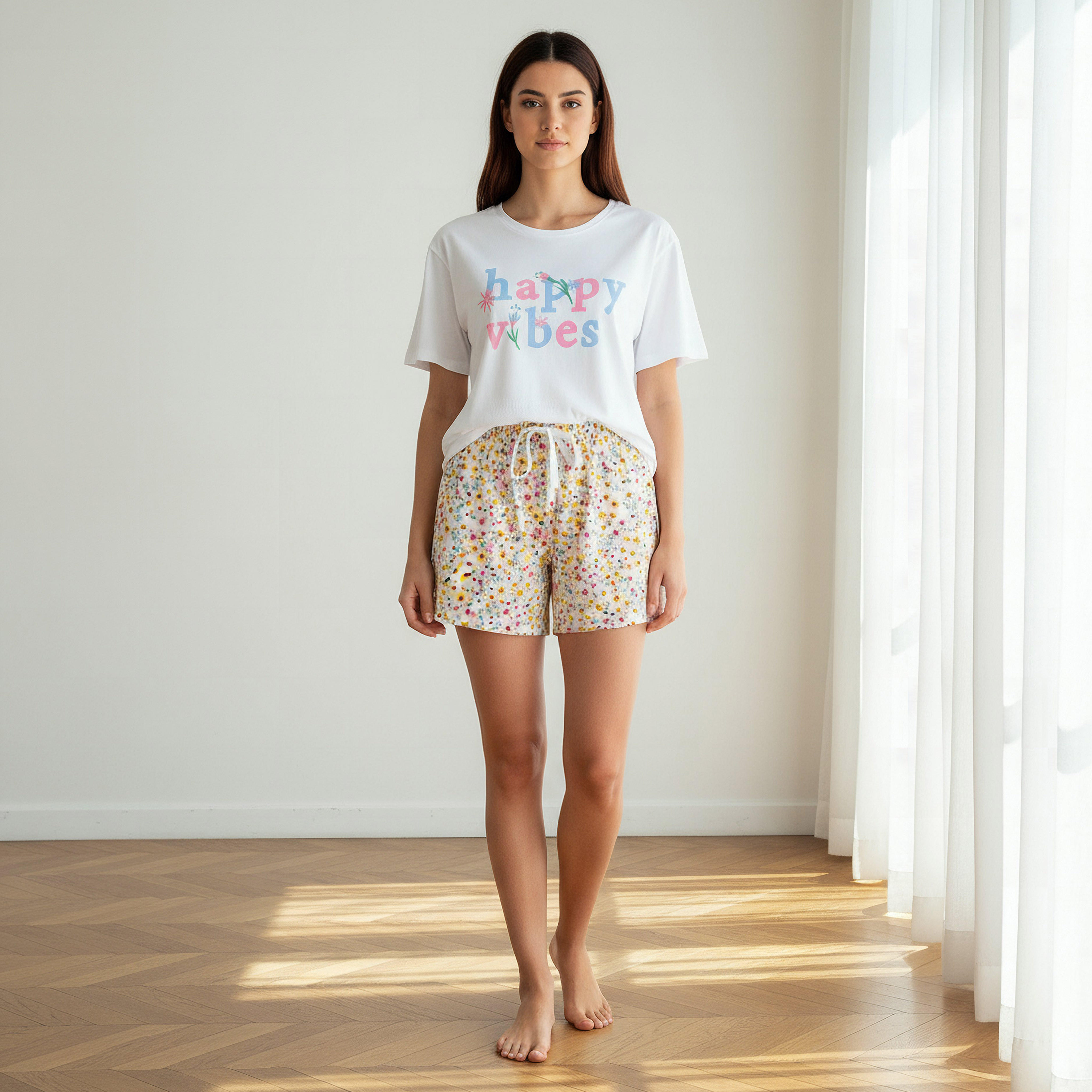 Pyjama Short Set T-shirt & Shorts-women-clothing-nightwear-pyjamas-shortsets-image-1