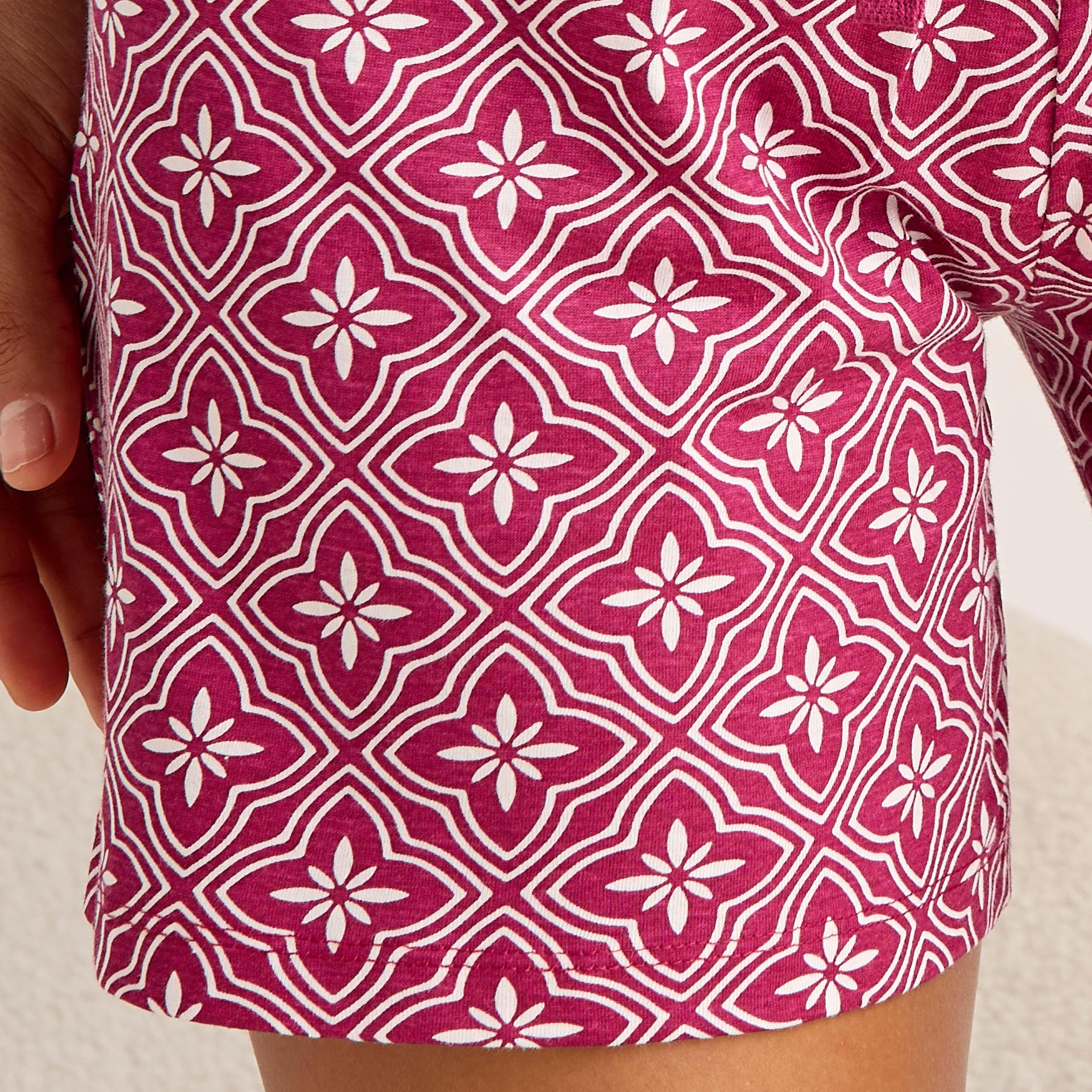 طقم بيجاما شورت تيشيرت مع شورت-women-clothing-nightwear-pyjamas-shortsets-image-1