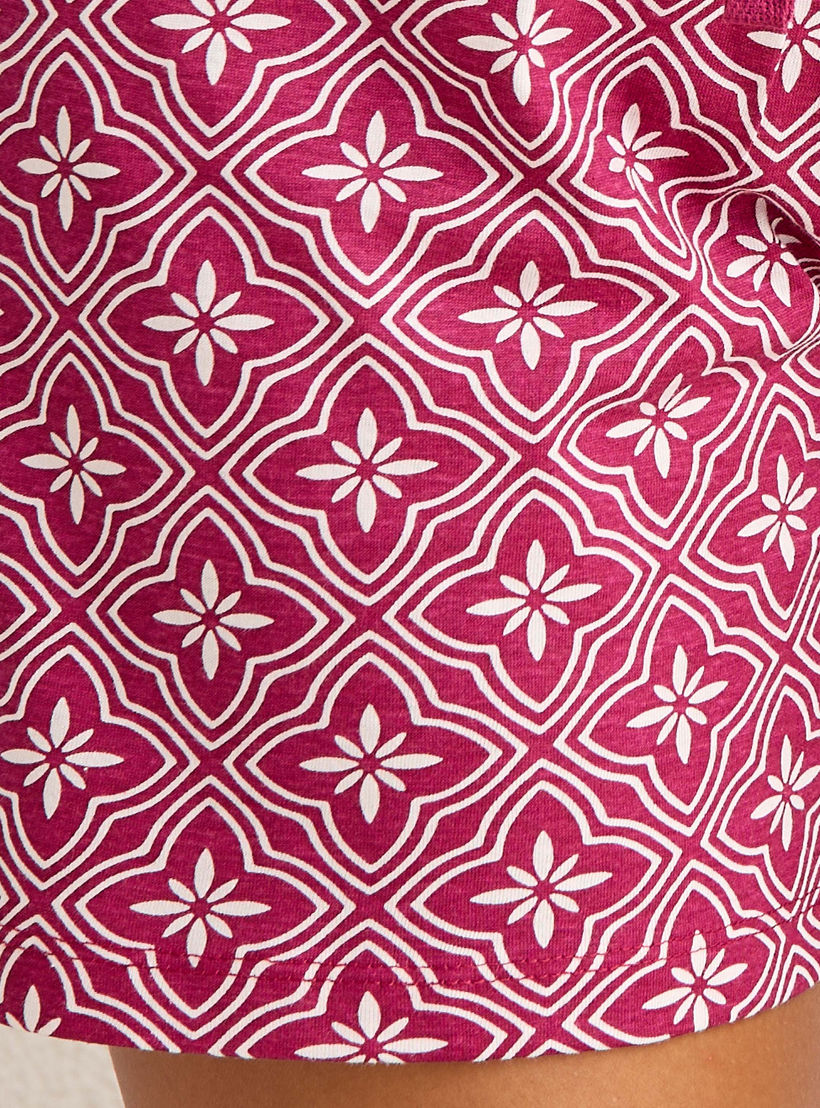 طقم بيجاما شورت تيشيرت مع شورت-women-clothing-nightwear-pyjamas-shortsets-image-1