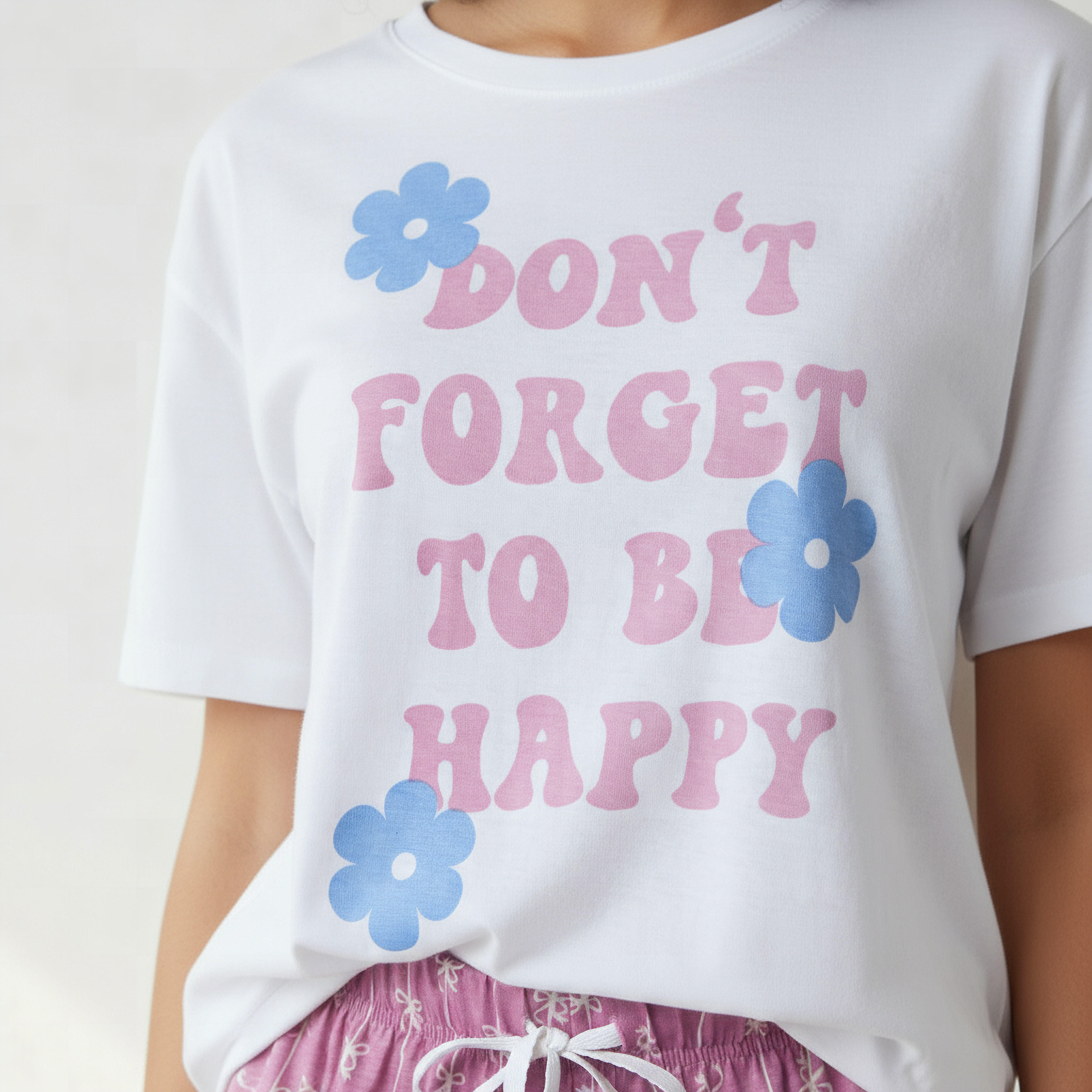 Pyjama Set Floral Print T-shirt & Pyjama-women-clothing-nightwear-pyjamas-longsets-image-5