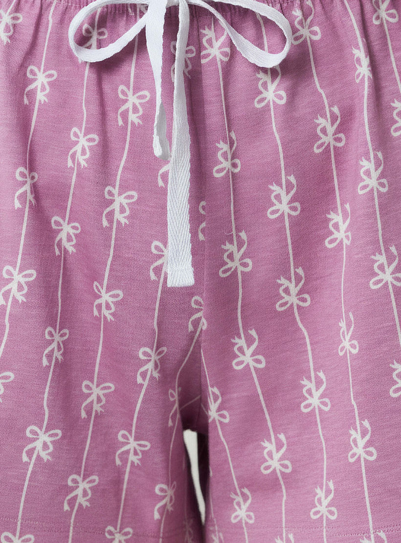 Pyjama Set Floral Print T-shirt & Pyjama-women-clothing-nightwear-pyjamas-longsets-image-6