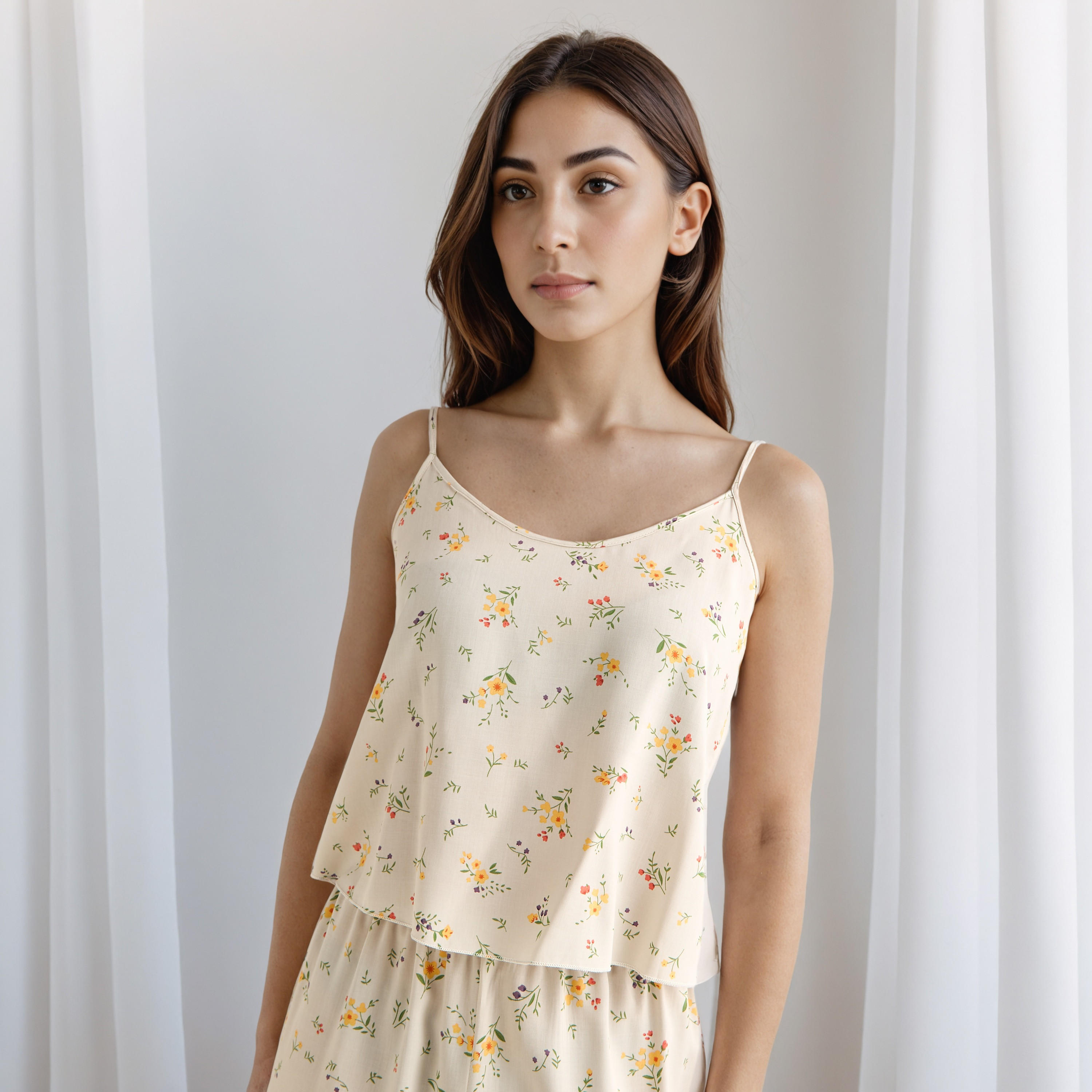 Pyjama Set with Robe Sleeveless Top & Pyjamas-women-clothing-nightwear-pyjamas-longsets-image-2