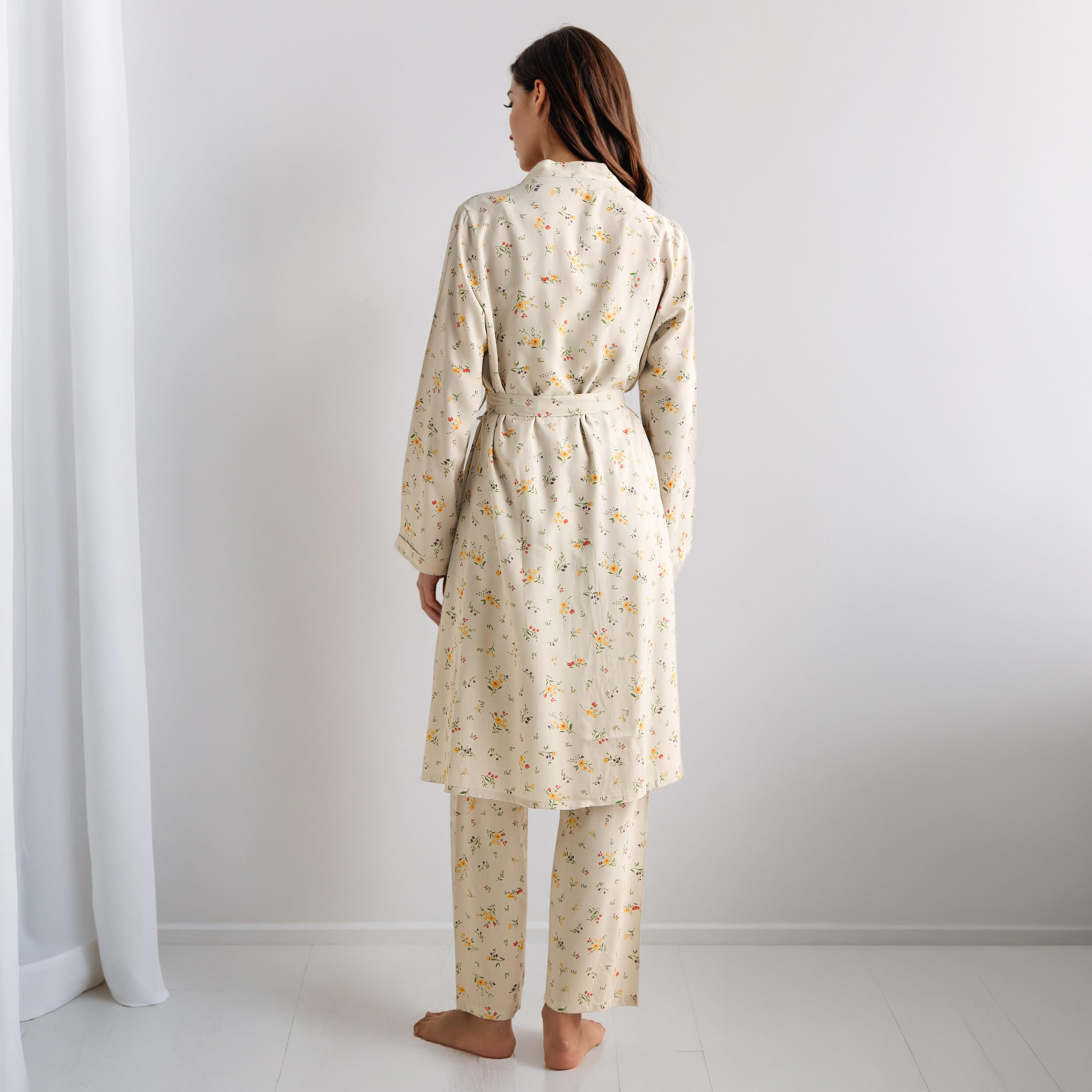طقم روب دون أكمام وبلوزة وبنطلون بيجاما-women-clothing-nightwear-pyjamas-longsets-image-5