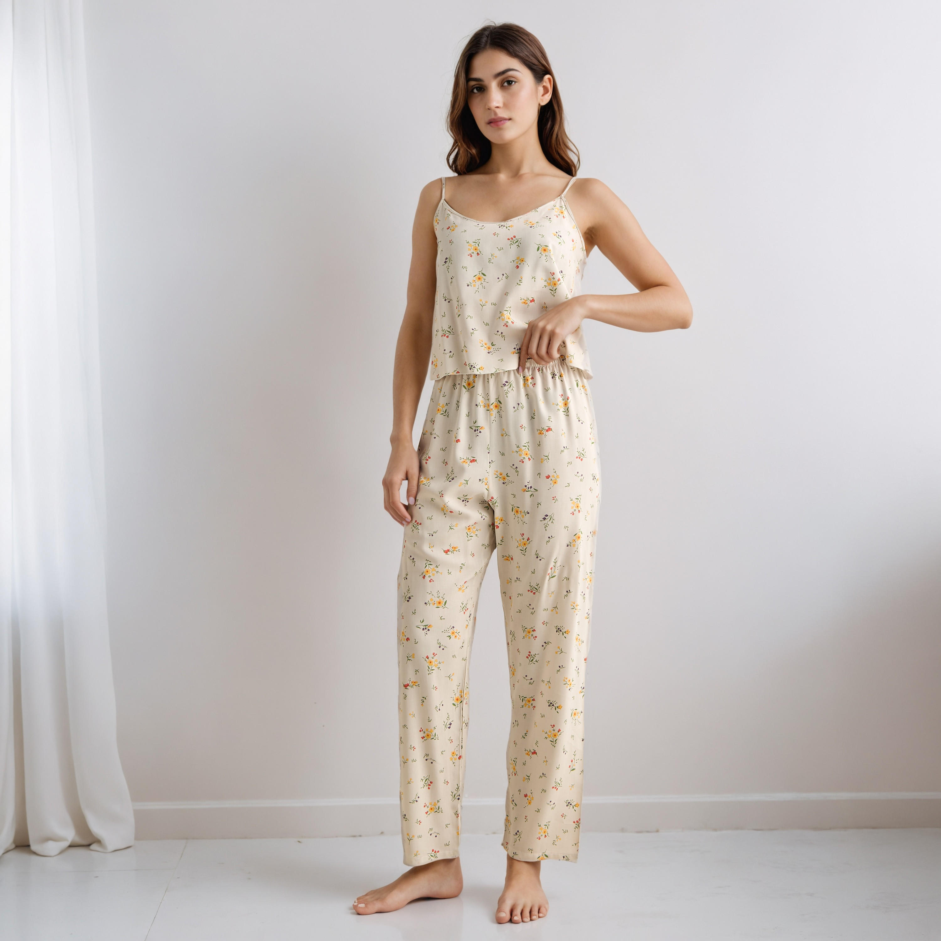 Pyjama Set with Robe Sleeveless Top & Pyjamas-women-clothing-nightwear-pyjamas-longsets-image-5