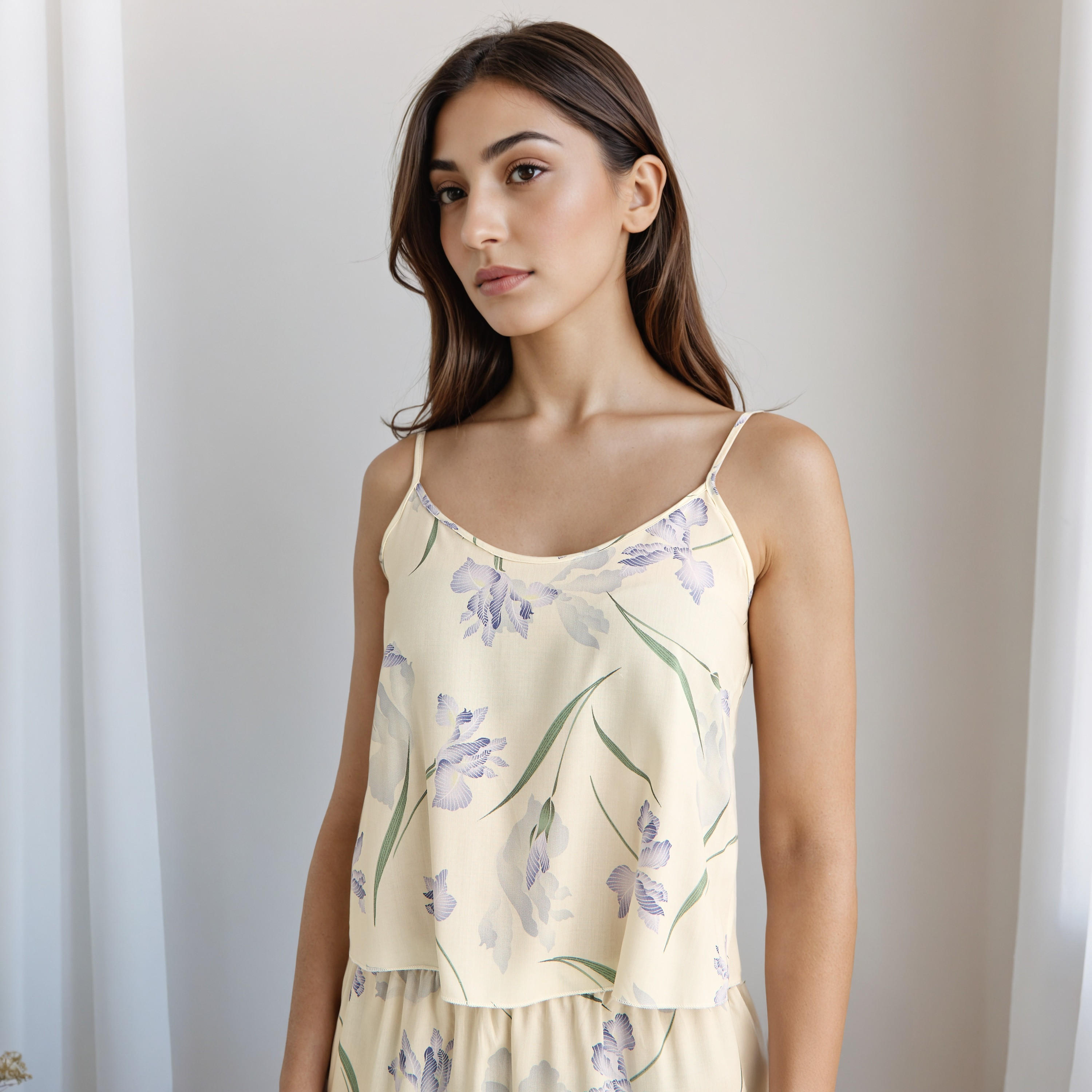 Pyjama Set with Robe Sleeveless Top & Pyjamas-women-clothing-nightwear-pyjamas-longsets-image-2