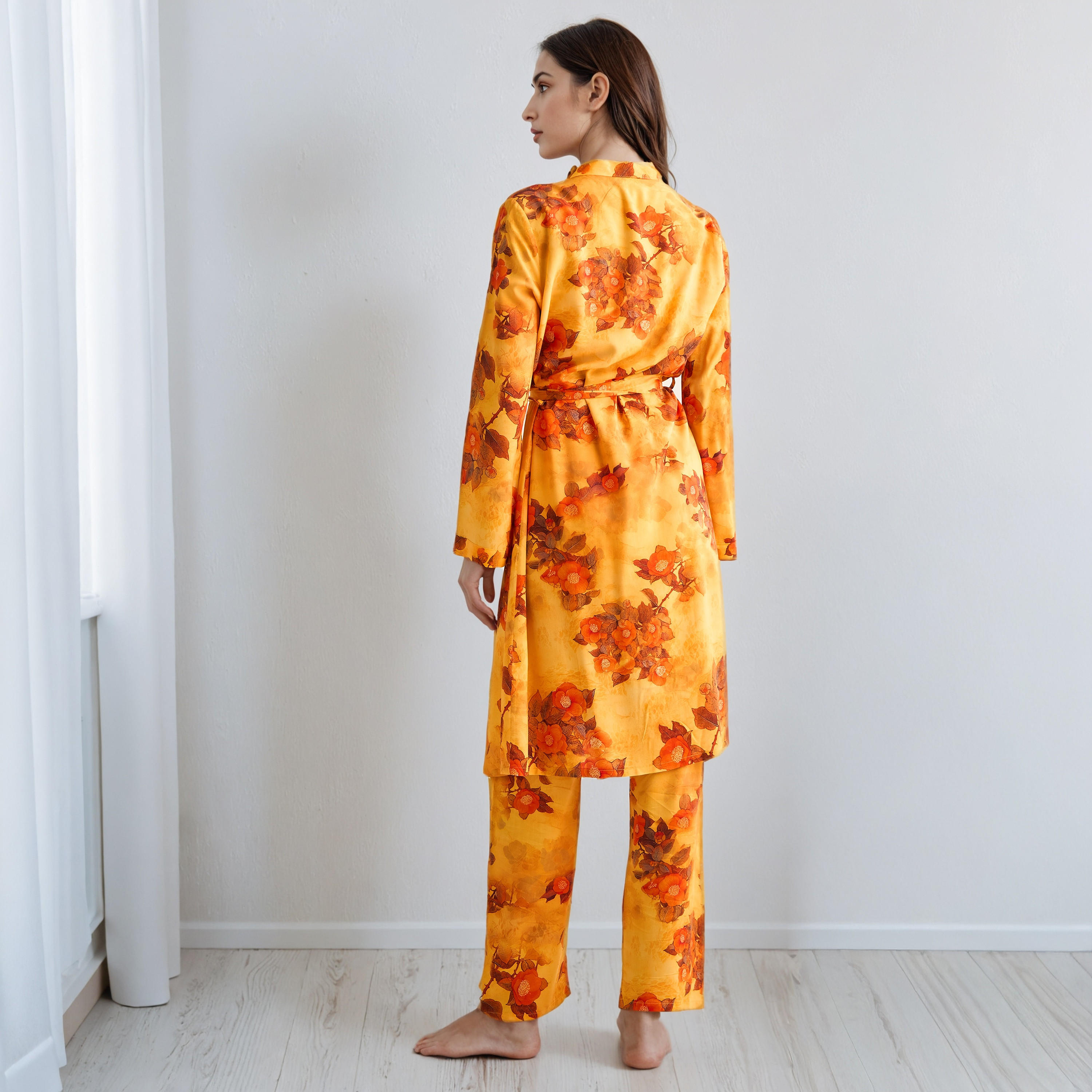 Pyjama Set with Robe Sleeveless Top & Pyjamas-women-clothing-nightwear-pyjamas-longsets-image-4