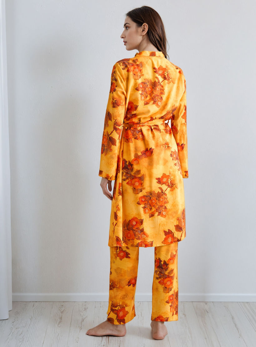 Pyjama Set with Robe Sleeveless Top & Pyjamas-women-clothing-nightwear-pyjamas-longsets-image-4