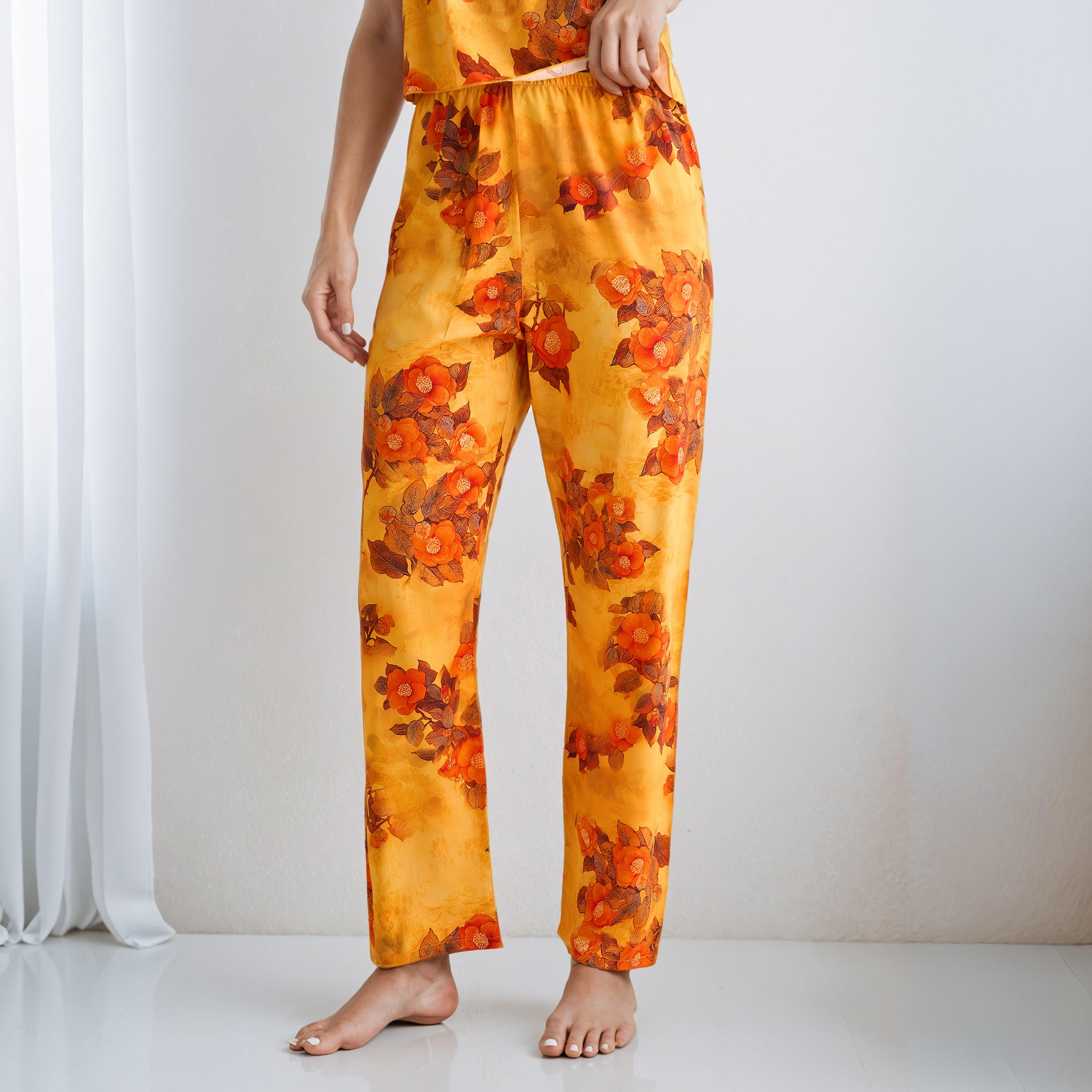 Pyjama Set with Robe Sleeveless Top & Pyjamas-women-clothing-nightwear-pyjamas-longsets-image-5