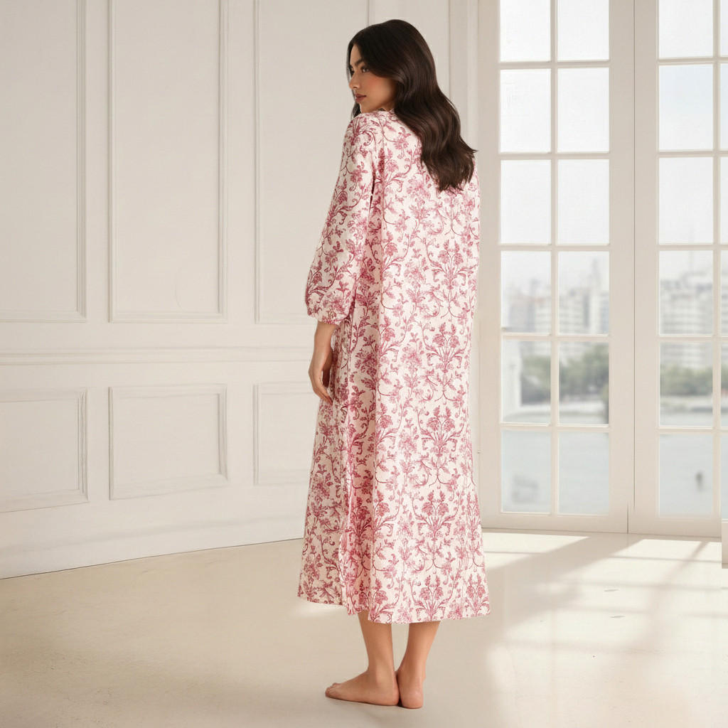 Night Dress Long Sleeves Printed Cotton-PROMO_SP_AE_2FOR149_110625-image-2