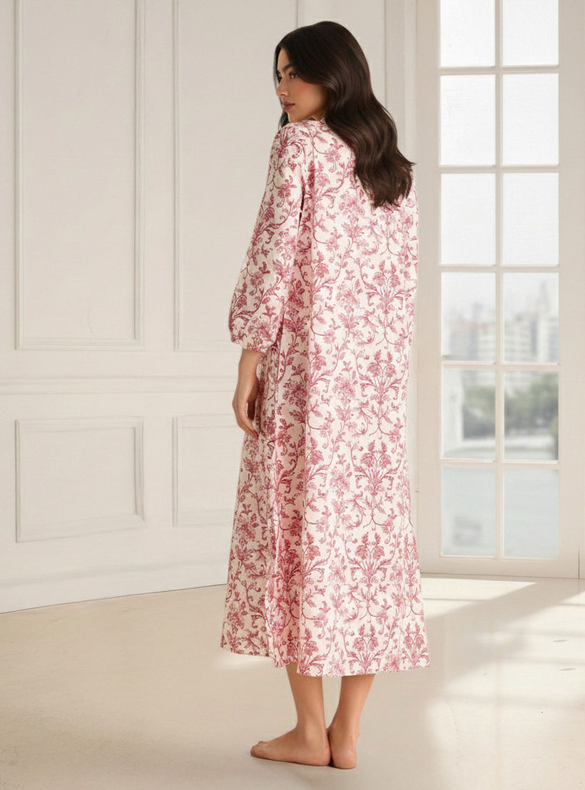 Night Dress Long Sleeves Printed Cotton-PROMO_SP_AE_2FOR149_110625-image-2