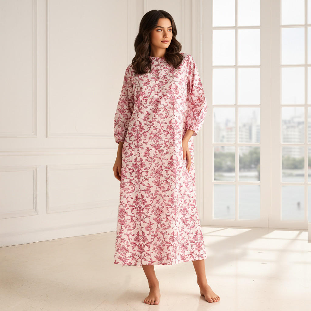 Night Dress Long Sleeves Printed Cotton-PROMO_SP_AE_2FOR149_110625-image-6