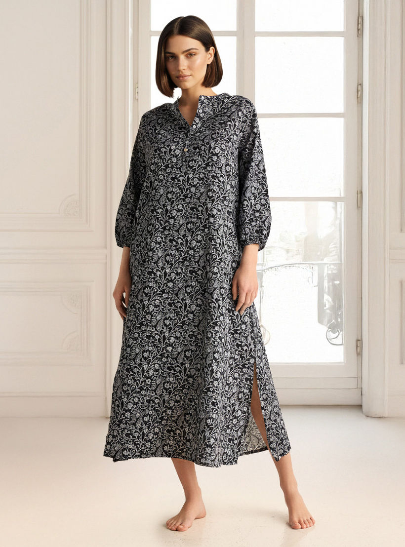 Night Dress Long Sleeves Printed Cotton-PROMO_SP_AE_2FOR149_110625-image-3