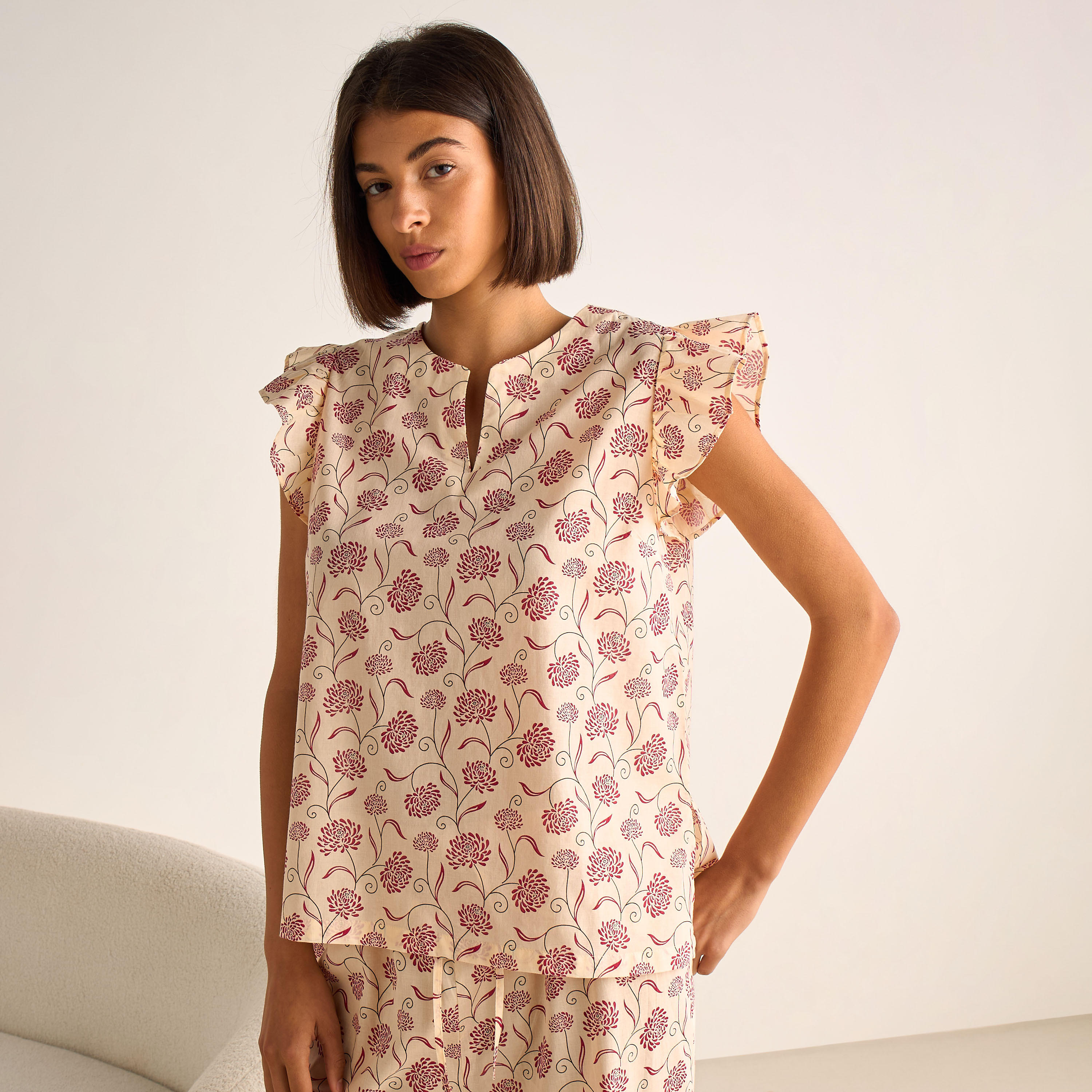 Pyjama Set Top & Pants Cotton-women-clothing-nightwear-pyjamas-longsets-image-2