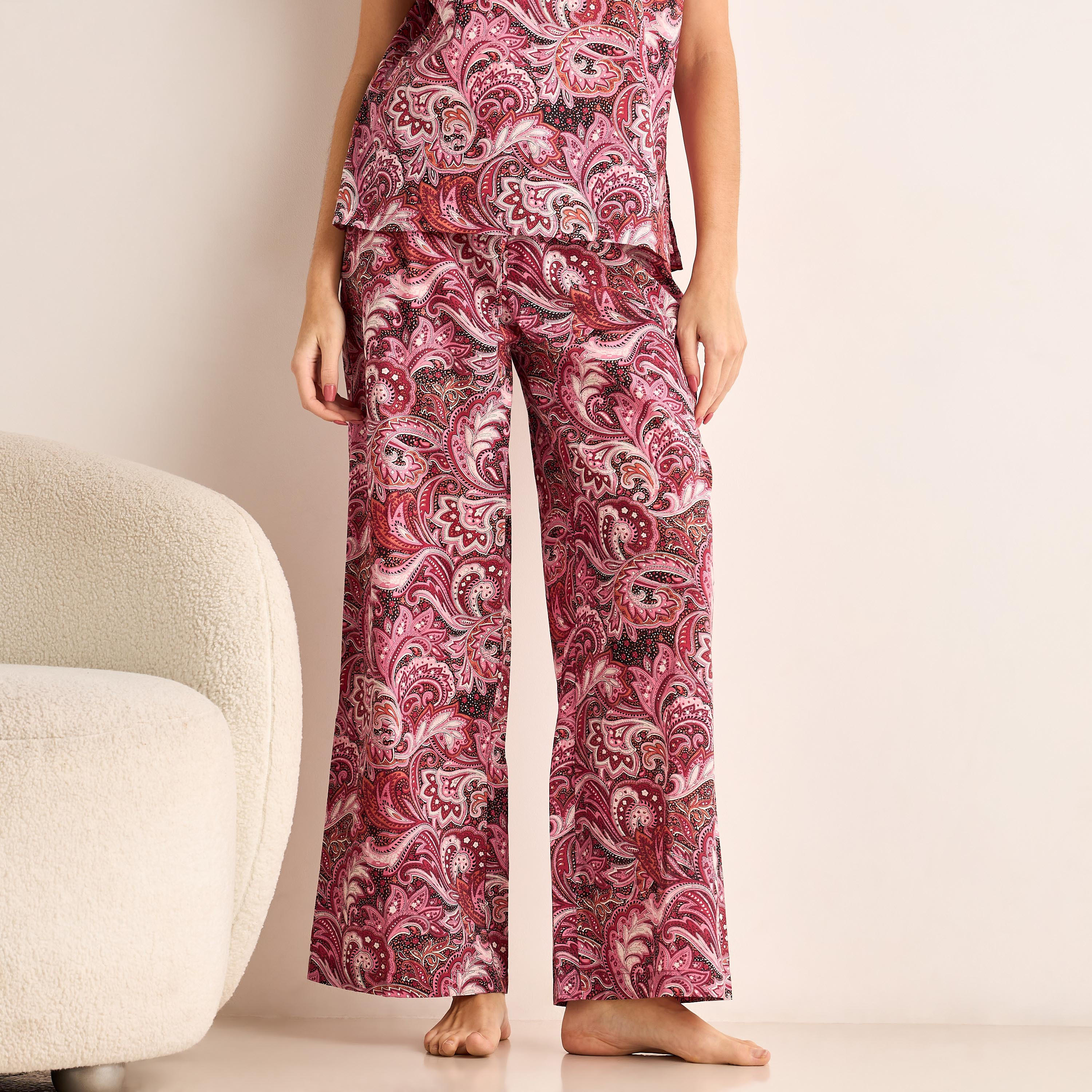 طقم بلوزة وبنطلون بيجاما قطن-women-clothing-nightwear-pyjamas-longsets-image-4