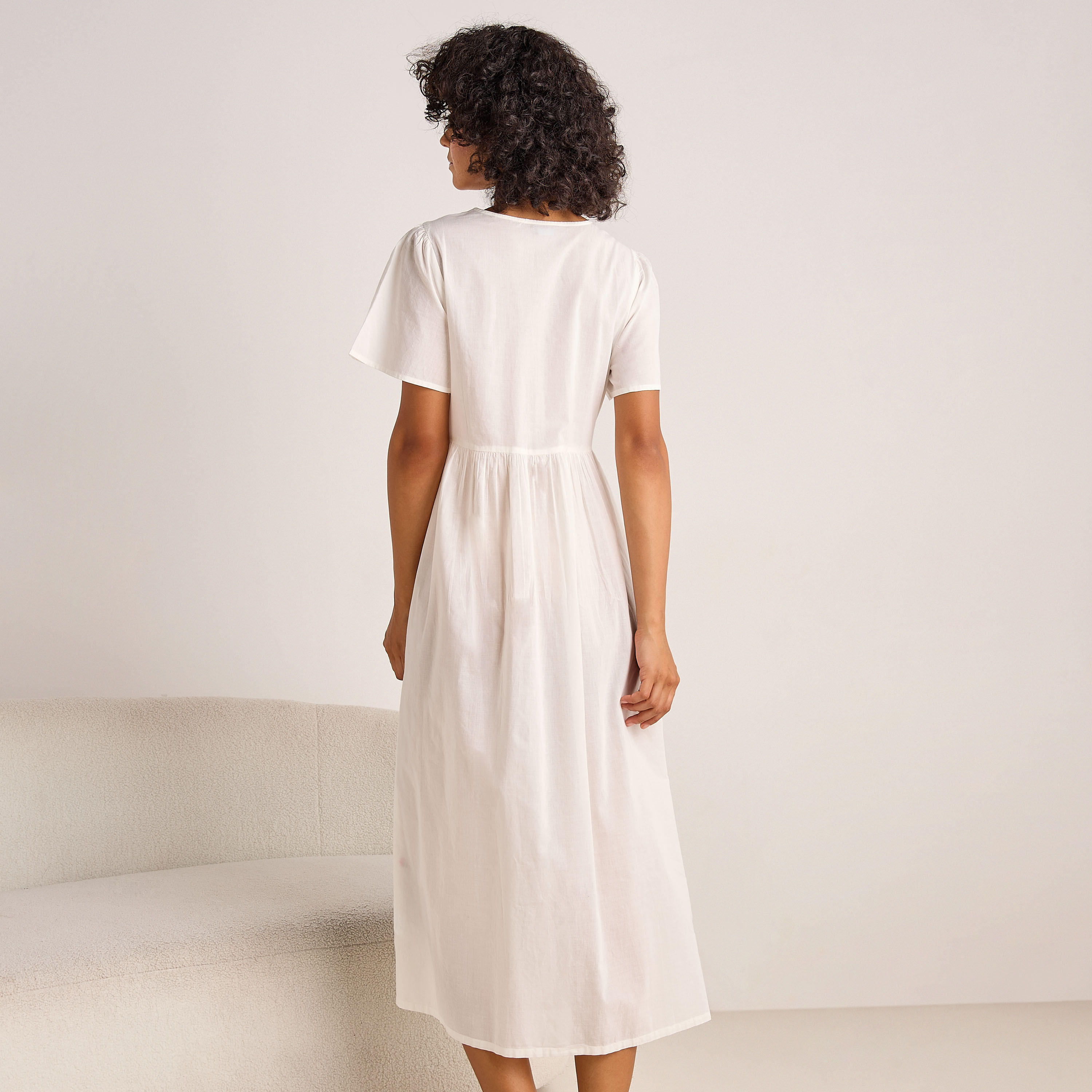 Night Dress Short Sleeves with Floral Embroidery Cotton-PROMO_SP_AE_2FOR149_110625-image-4