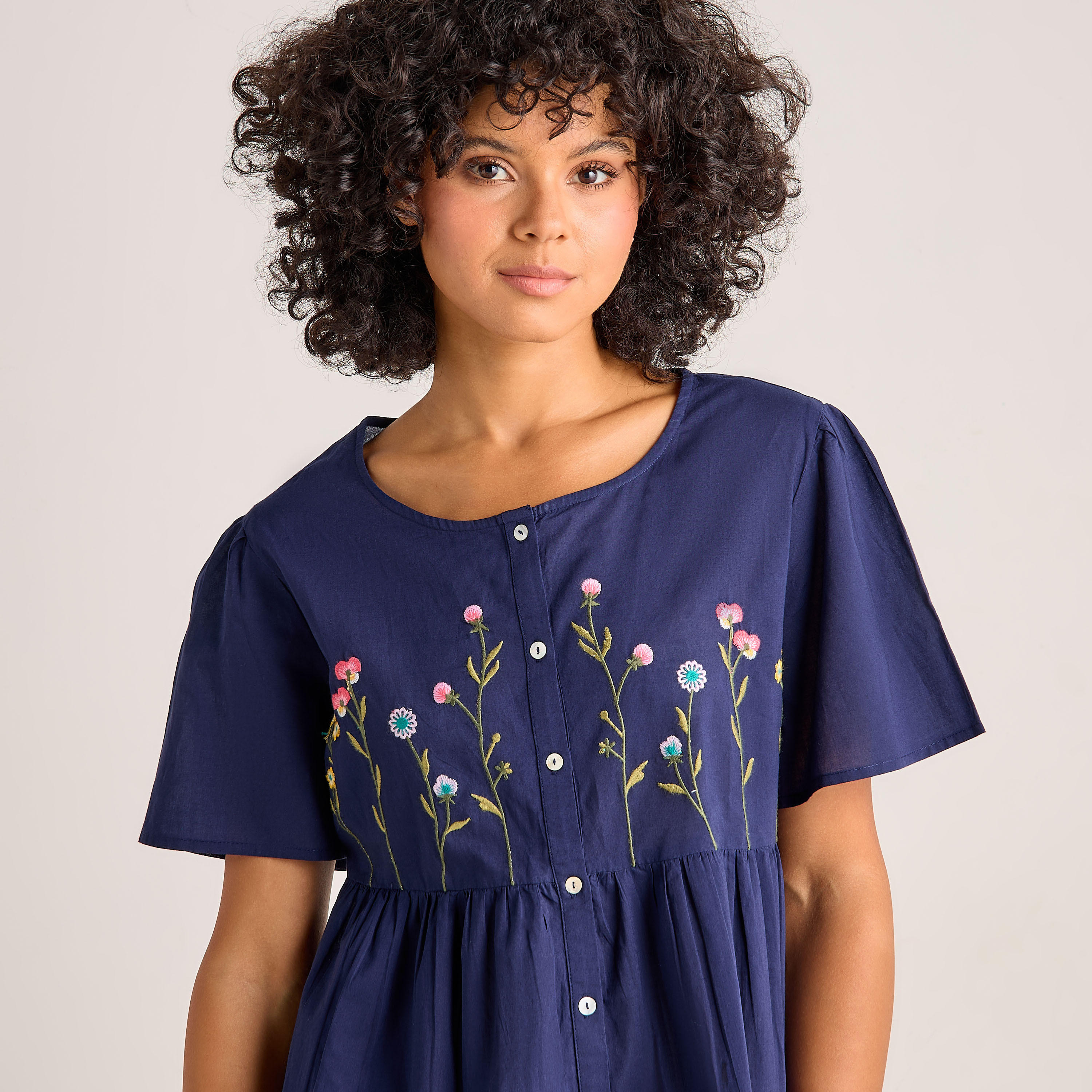 طقم بيجاما قطن من بنطلون وبلوزة بأزرار-women-clothing-nightwear-pyjamas-longsets-image-2