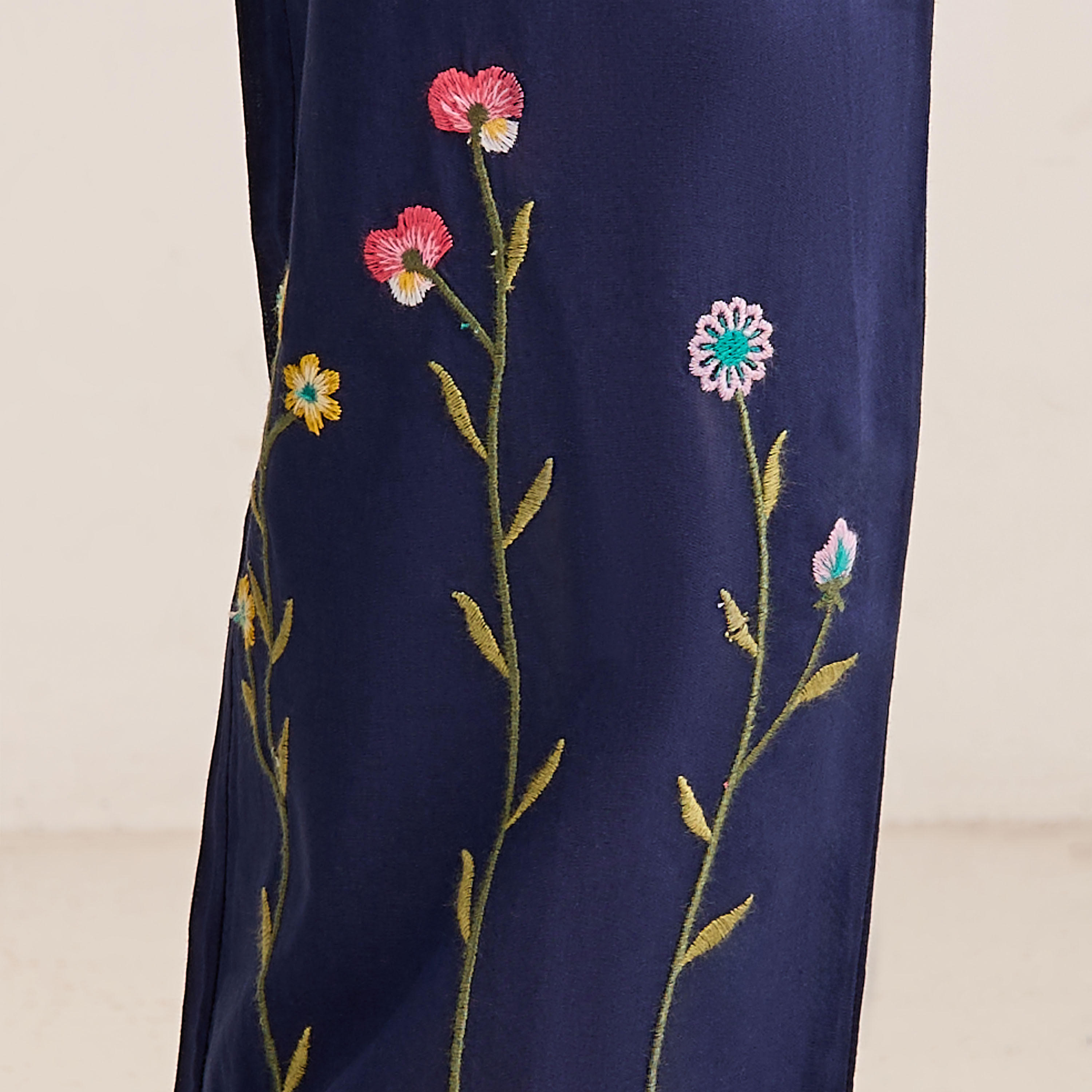 طقم بيجاما قطن من بنطلون وبلوزة بأزرار-women-clothing-nightwear-pyjamas-longsets-image-1