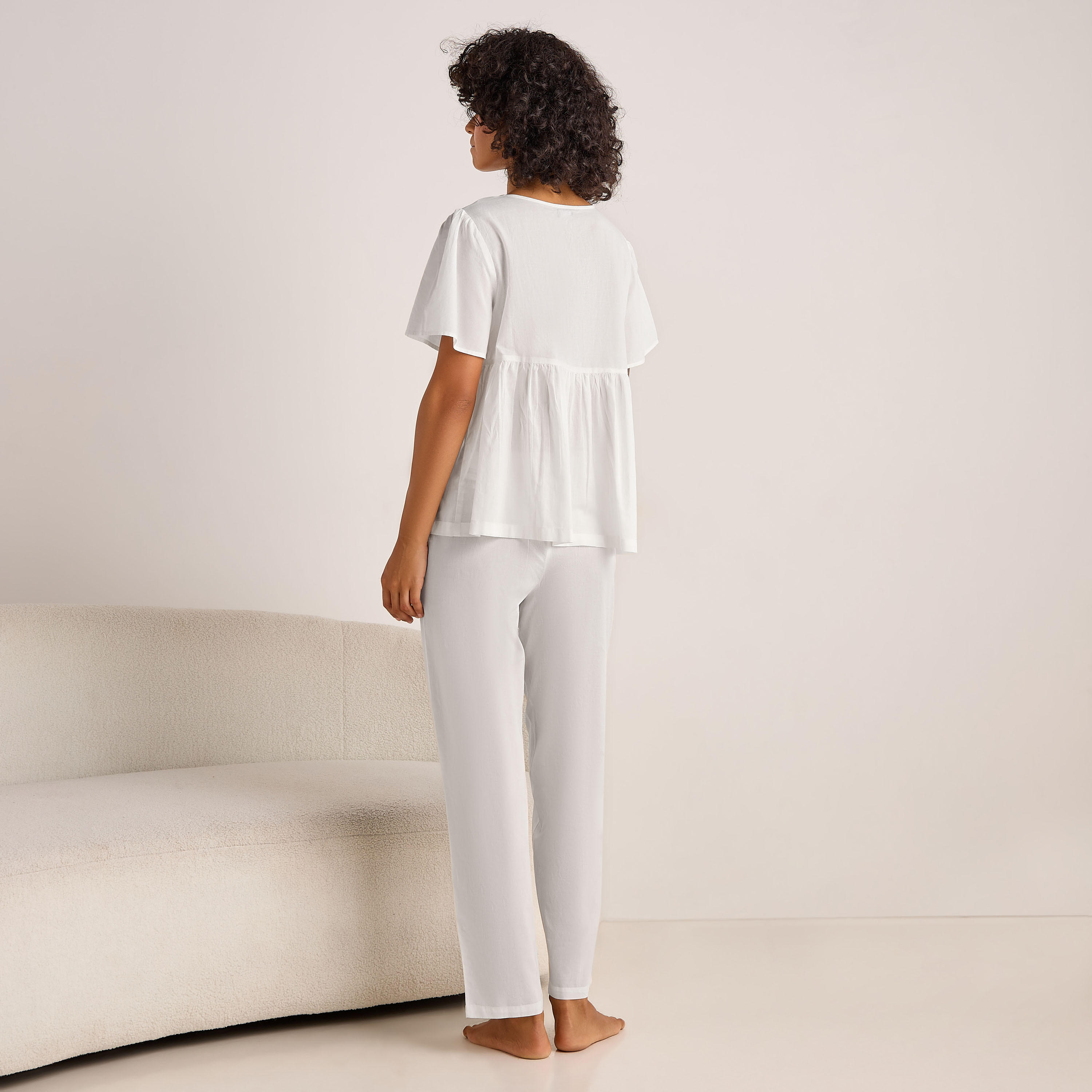 Pyjama Set Button-Down Top and Pants Cotton-women-clothing-nightwear-pyjamas-longsets-image-5