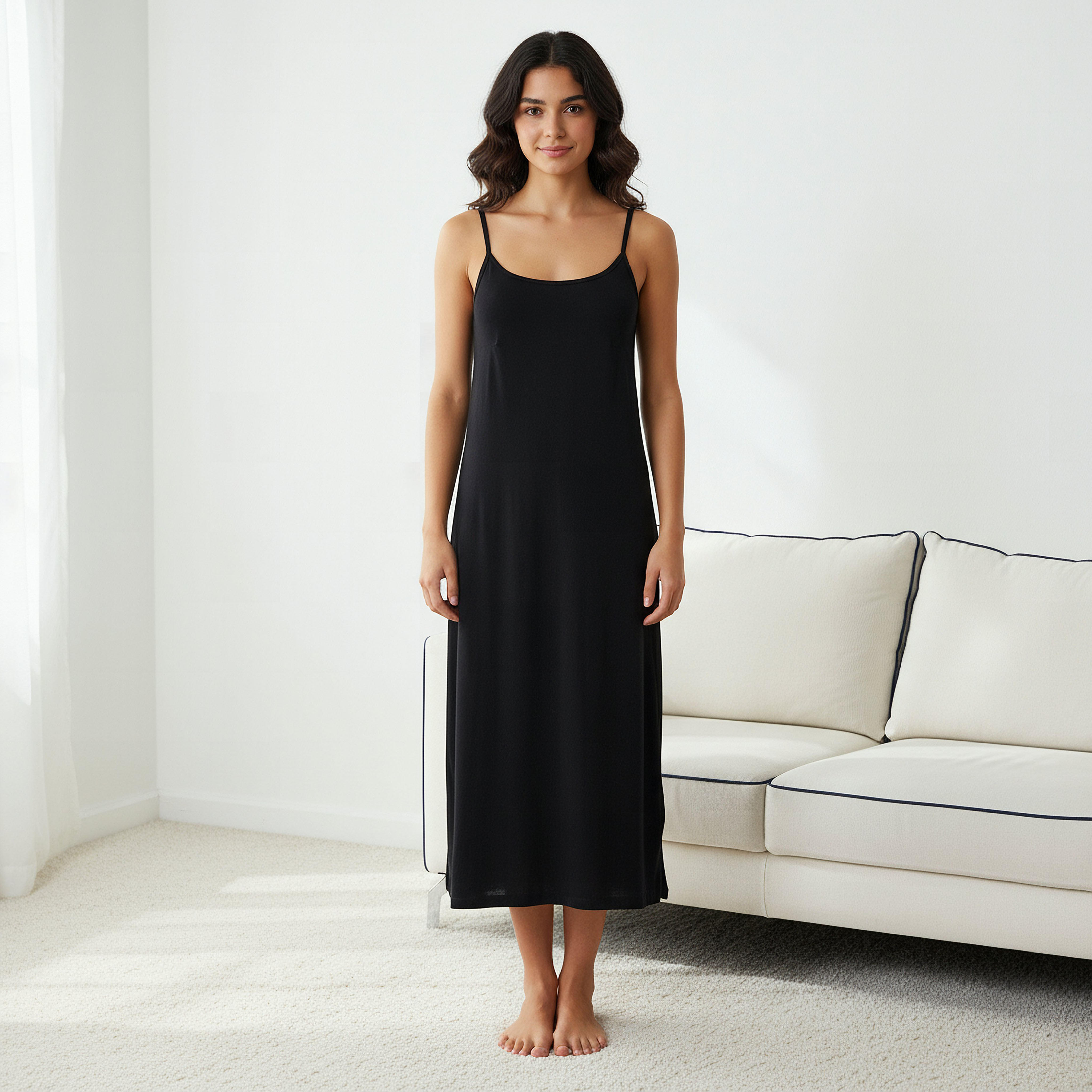 فستان سهل الارتداء بحمالات قابلة للتعديل-women-clothing-nightwear-nighties-image-1