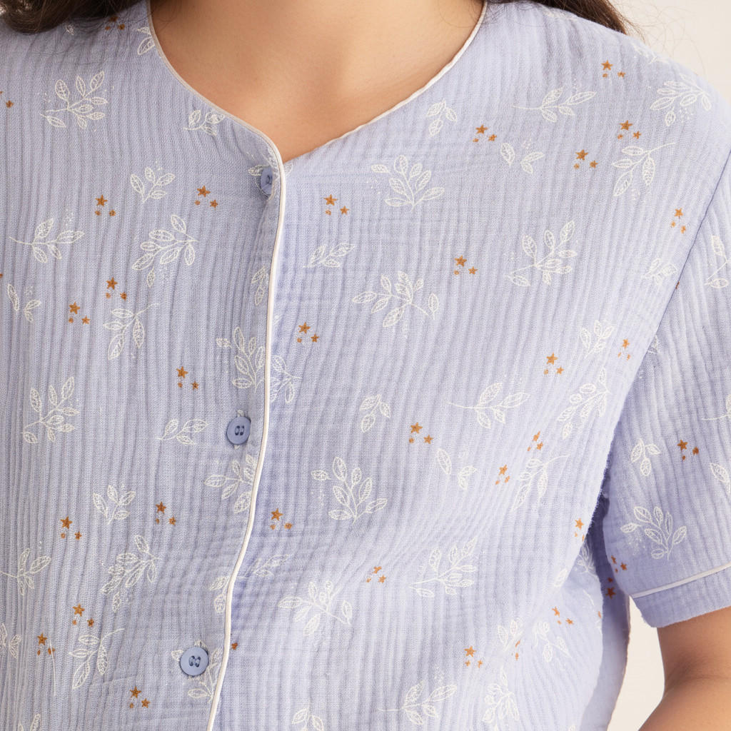 طقم بيجاما قطن للحوامل قميص وبنطلون-women-clothing-nightwear-pyjamas-longsets-image-6