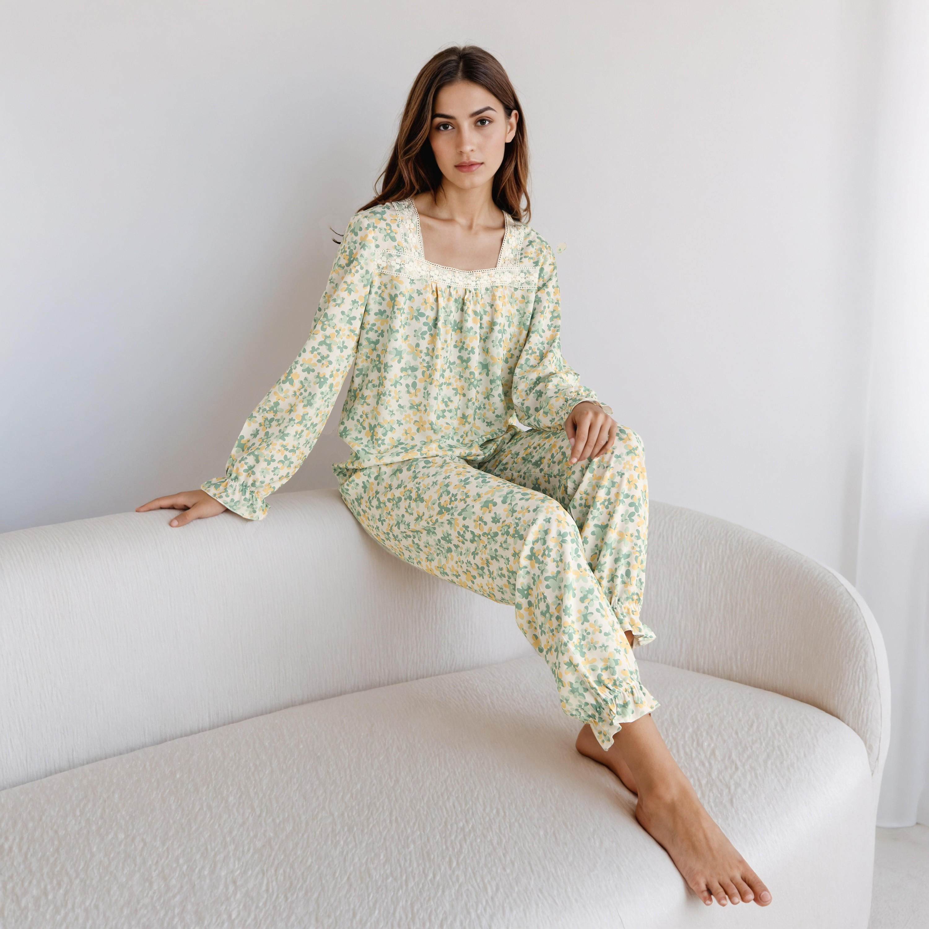 Pyjama Set Top & Trousers-women-clothing-nightwear-pyjamas-longsets-image-1