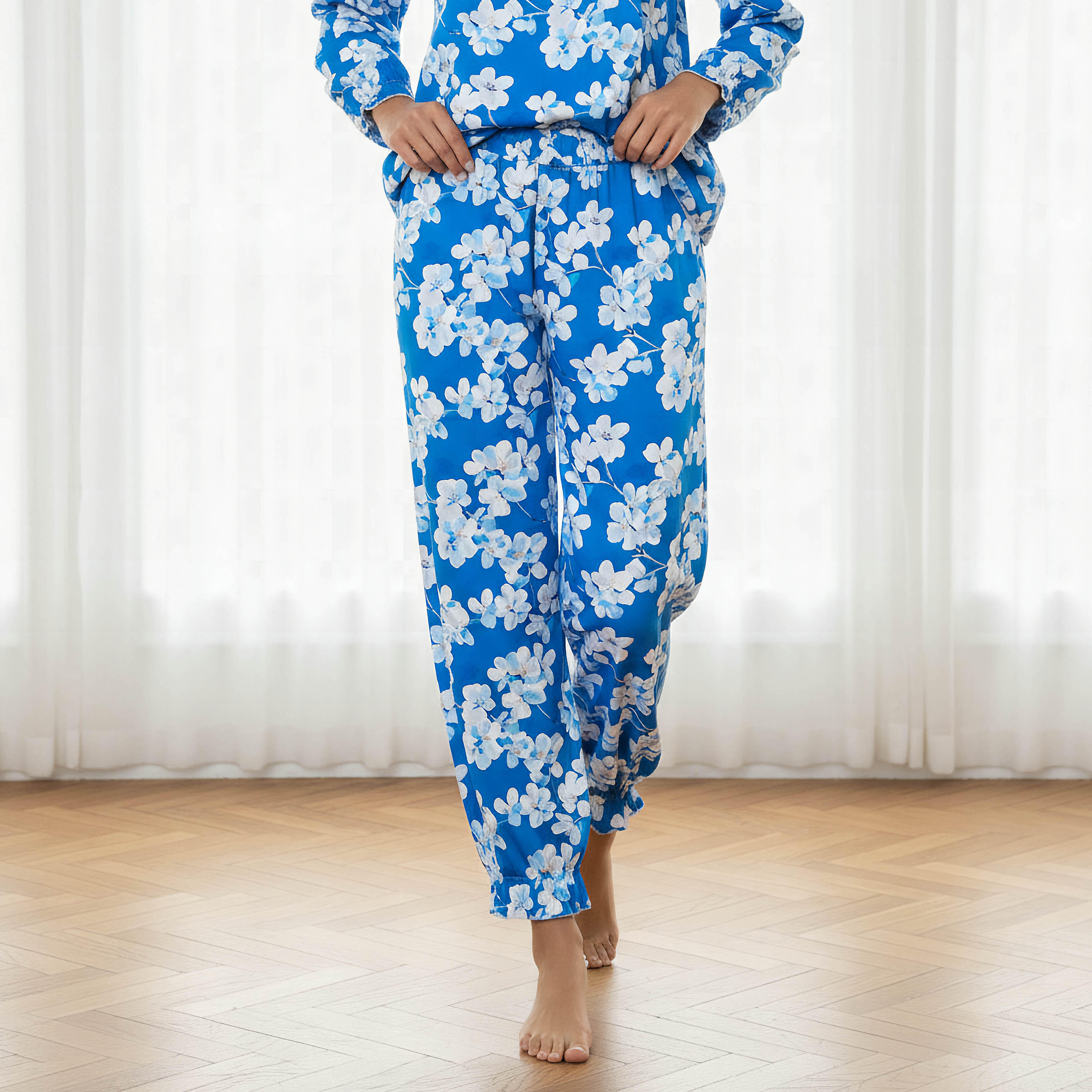 طقم بيجاما بلوزة وبنطلون-women-clothing-nightwear-pyjamas-longsets-image-4