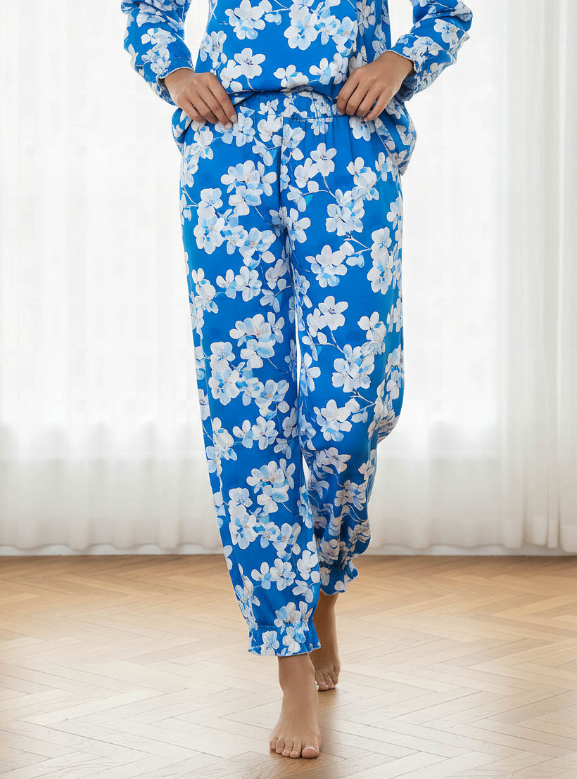 طقم بيجاما بلوزة وبنطلون-women-clothing-nightwear-pyjamas-longsets-image-4