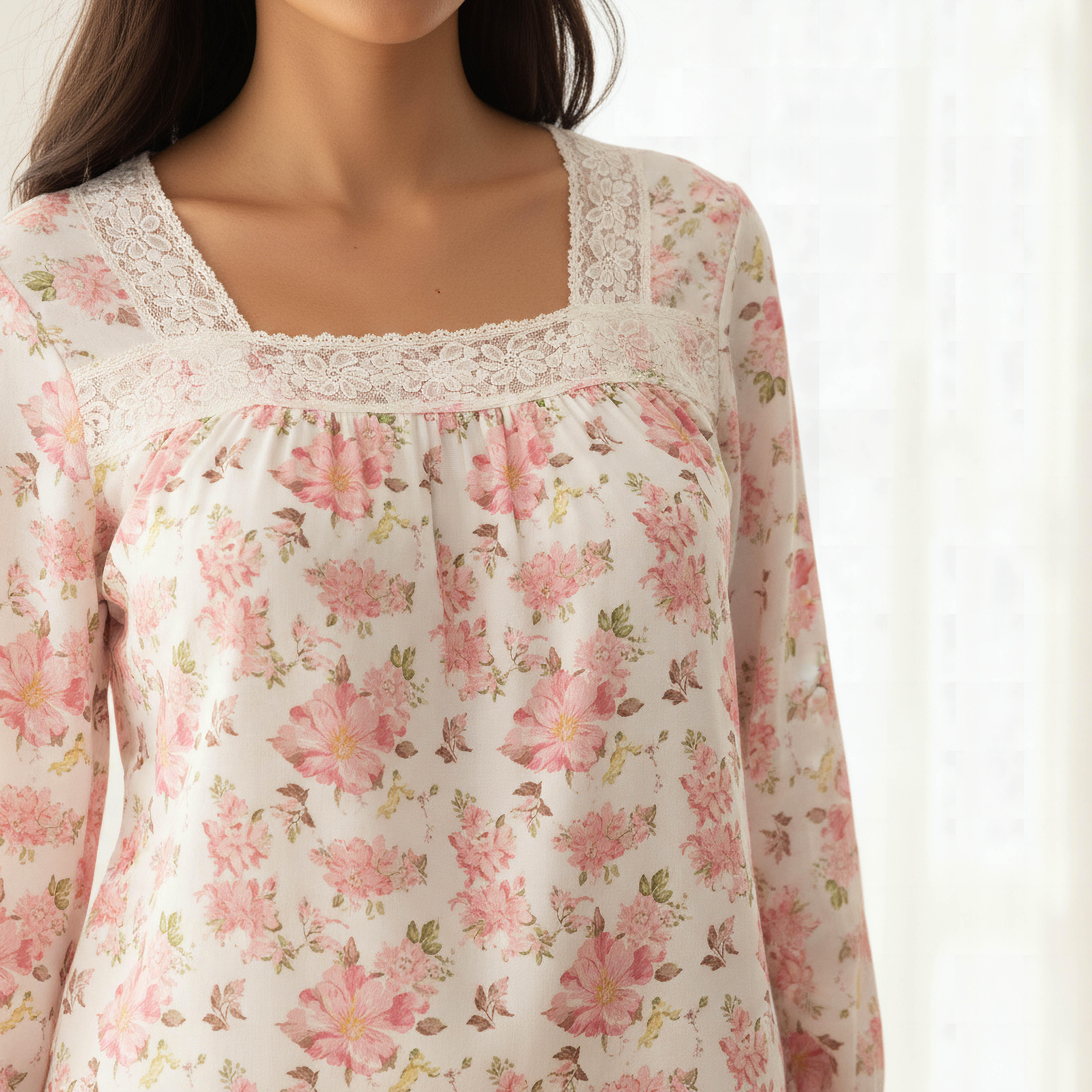 طقم بيجاما بلوزة وبنطلون-women-clothing-nightwear-pyjamas-longsets-image-2