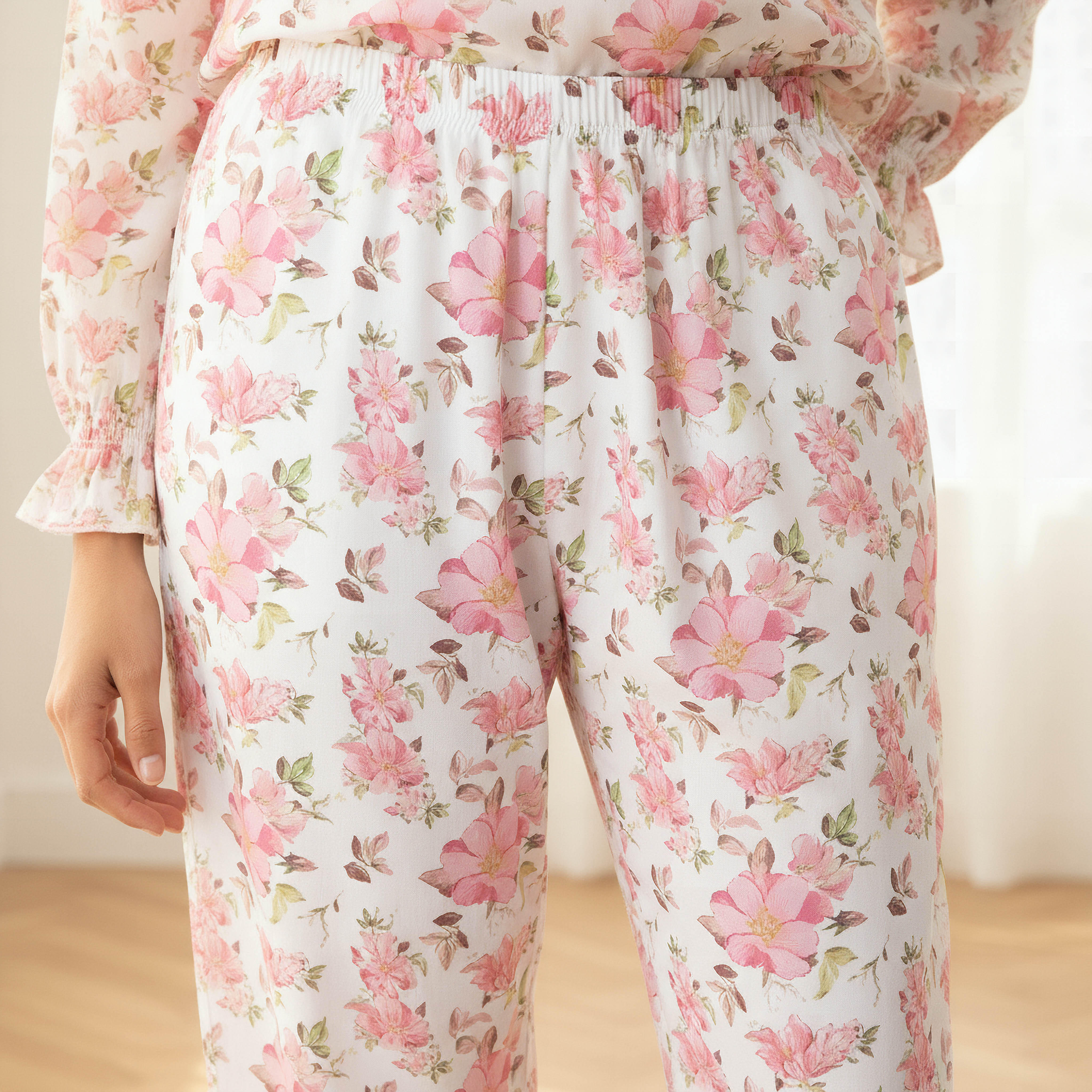 طقم بيجاما بلوزة وبنطلون-women-clothing-nightwear-pyjamas-longsets-image-1