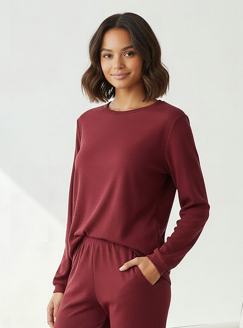 طقم بيجاما بلوزة وبنطلون-women-clothing-nightwear-pyjamas-longsets-image-2