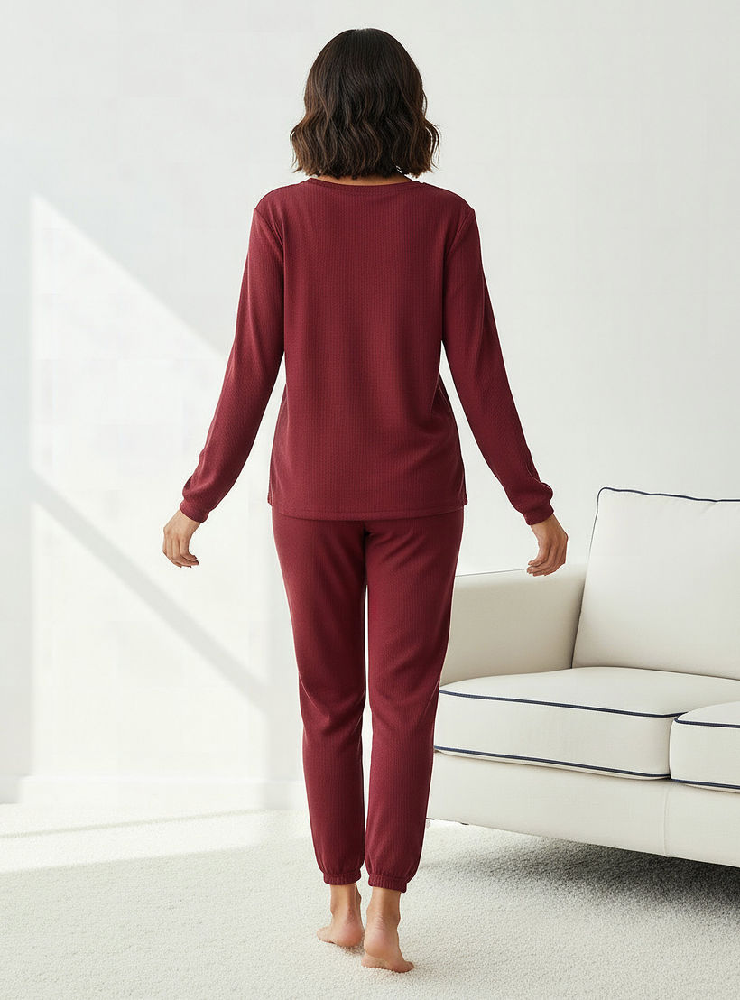 طقم بيجاما بلوزة وبنطلون-women-clothing-nightwear-pyjamas-longsets-image-3