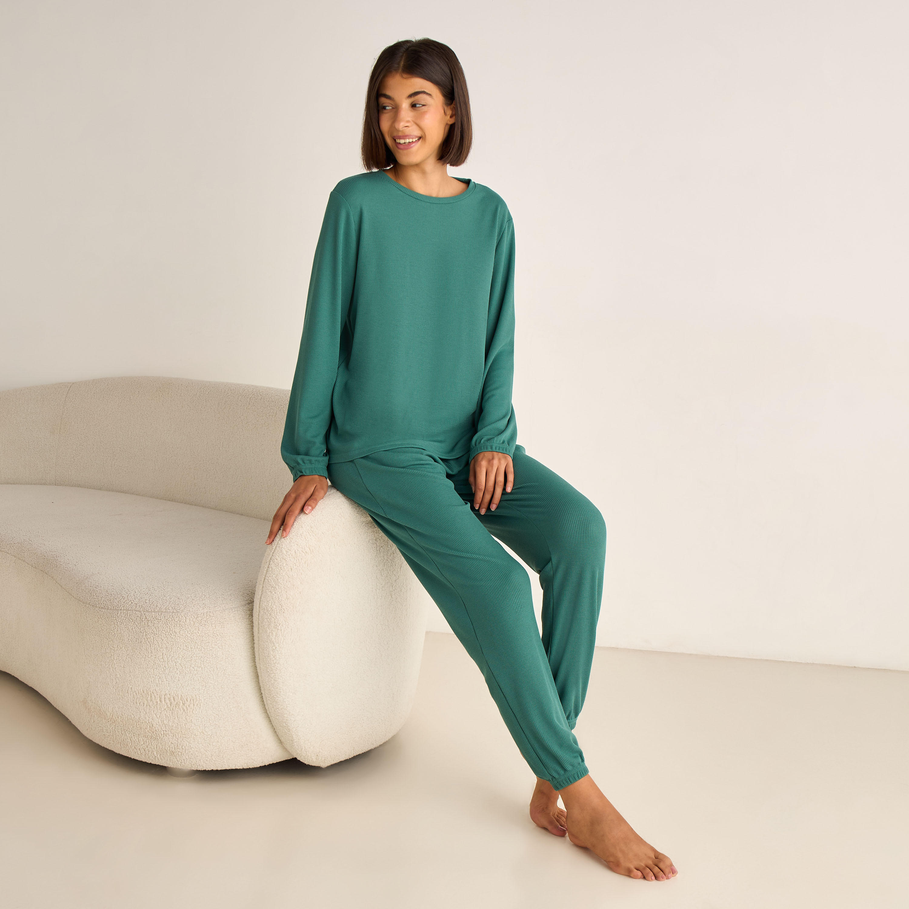 طقم بيجاما بلوزة وبنطلون-women-clothing-nightwear-pyjamas-longsets-image-6