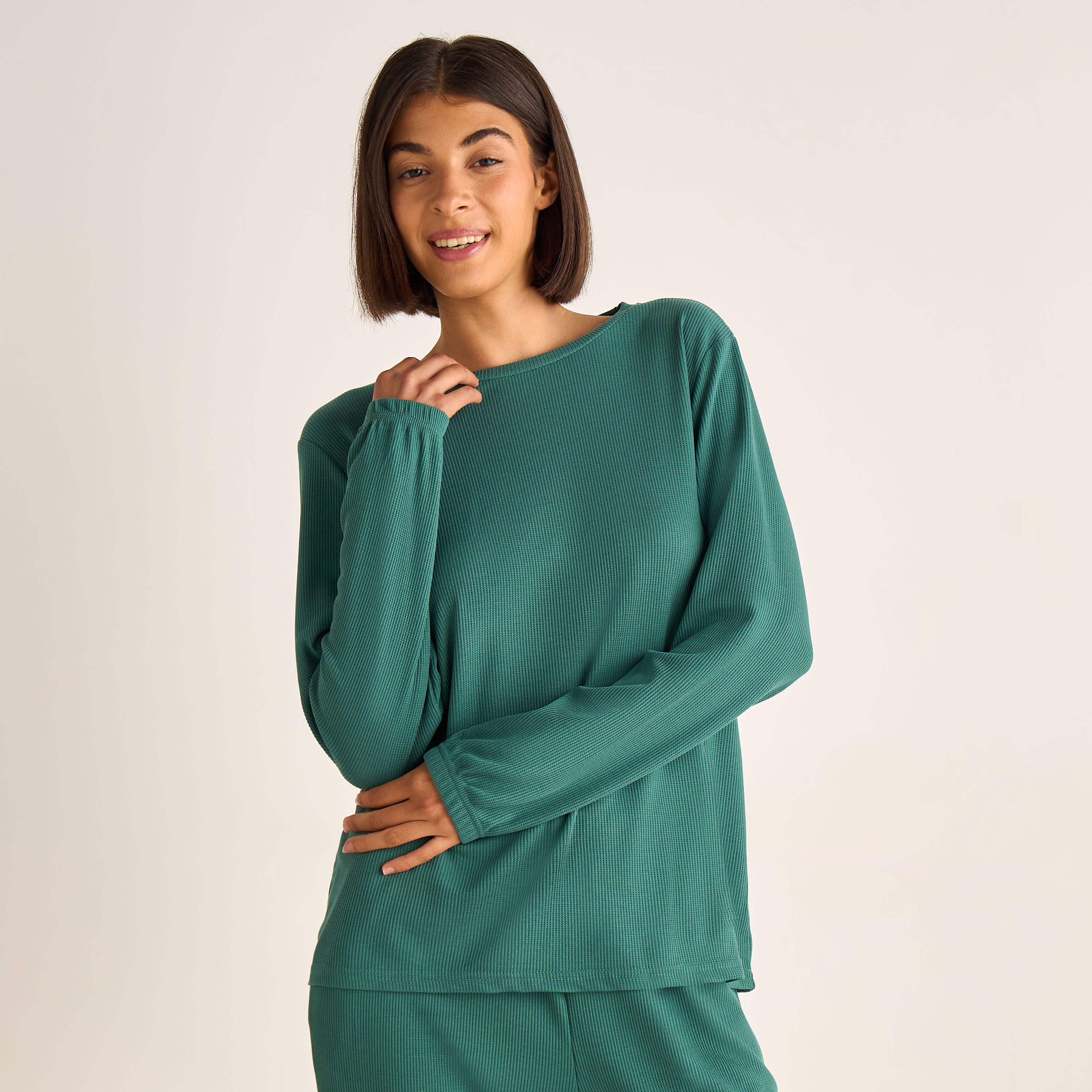 طقم بيجاما بلوزة وبنطلون-women-clothing-nightwear-pyjamas-longsets-image-5