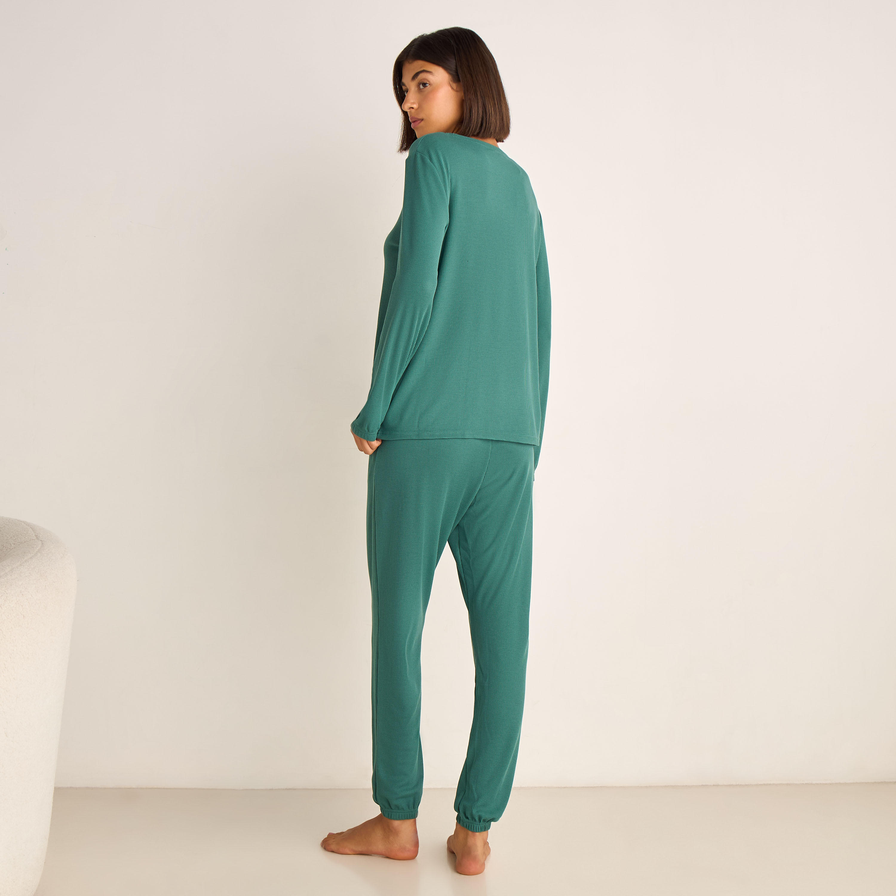 طقم بيجاما بلوزة وبنطلون-women-clothing-nightwear-pyjamas-longsets-image-3