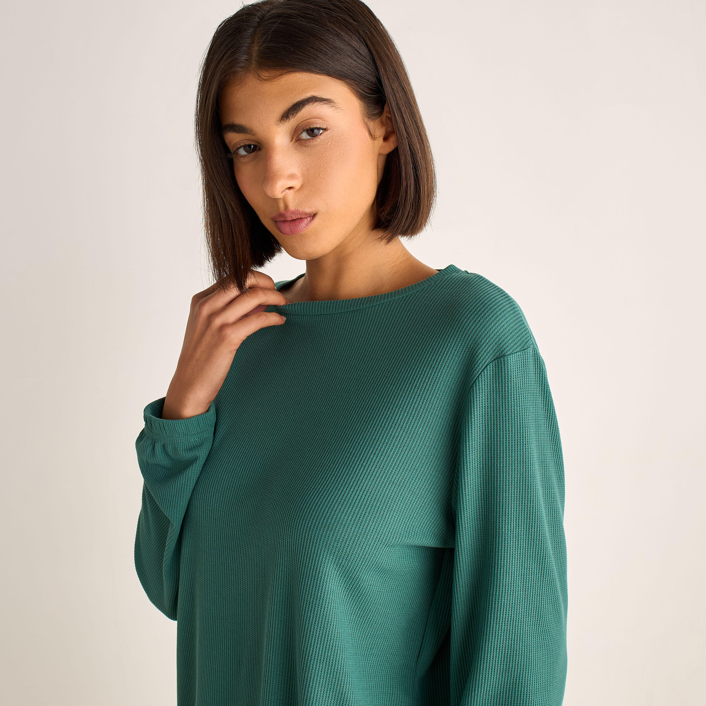 طقم بيجاما بلوزة وبنطلون-women-clothing-nightwear-pyjamas-longsets-image-1