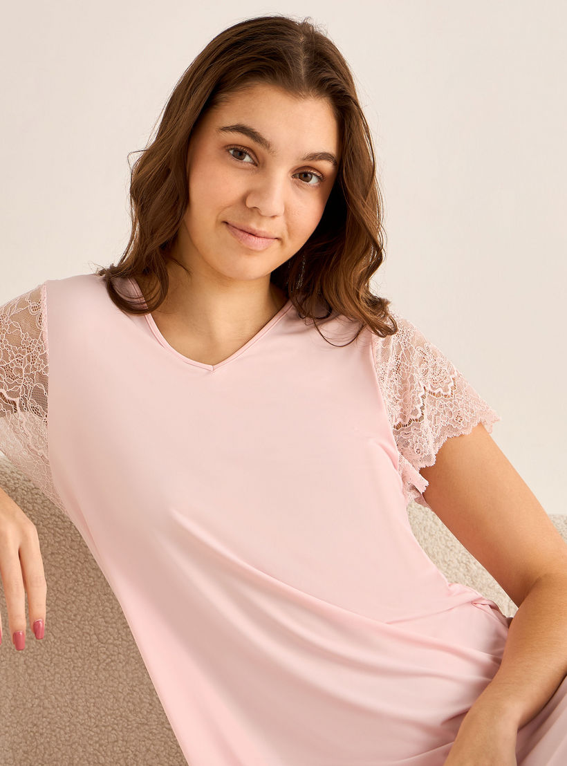 Midi Night Dress Lace Sleeves-PROMO_SP_AE_2FOR99_110625-image-5