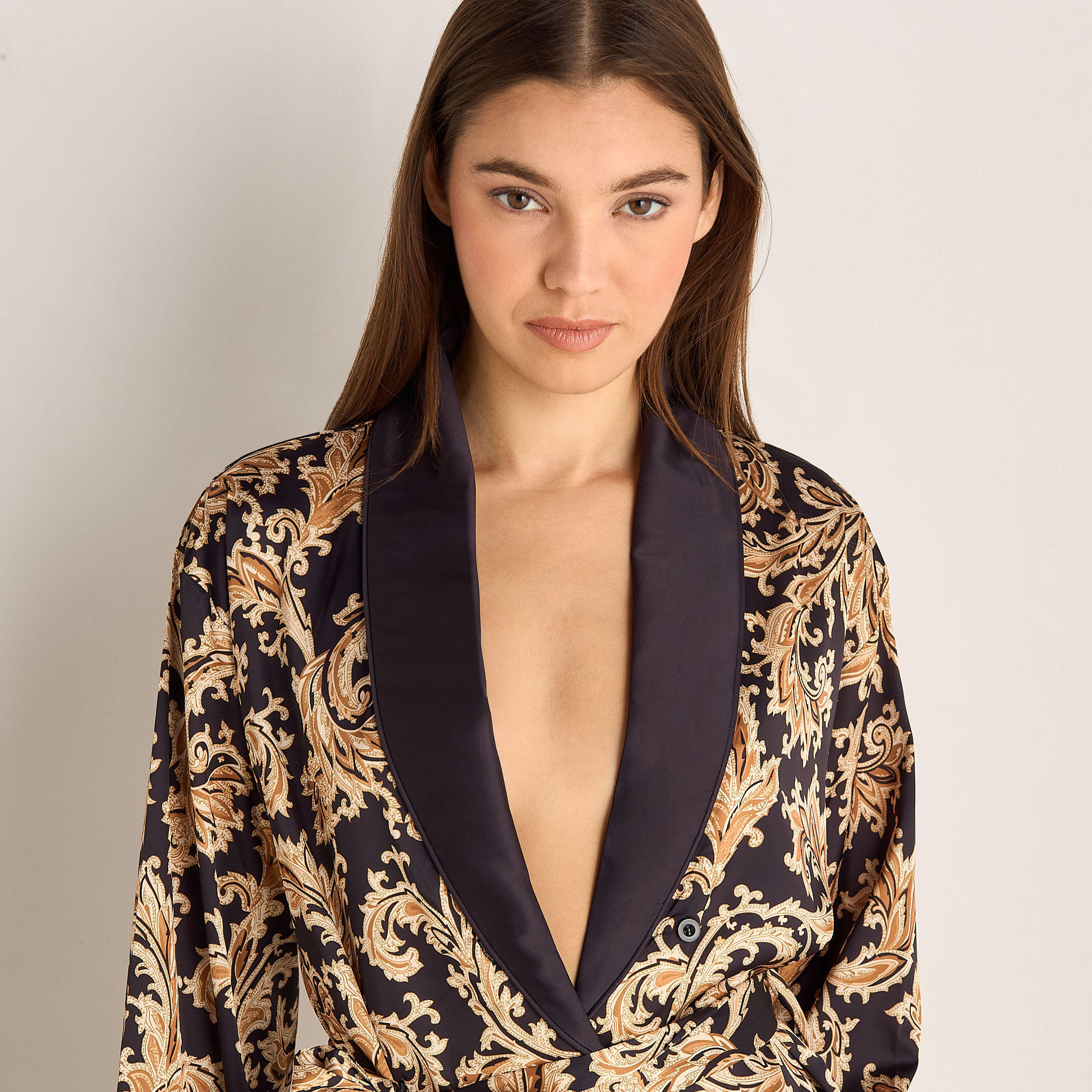 طقم بيجاما بطبعات زهور-women-clothing-nightwear-pyjamas-longsets-image-5