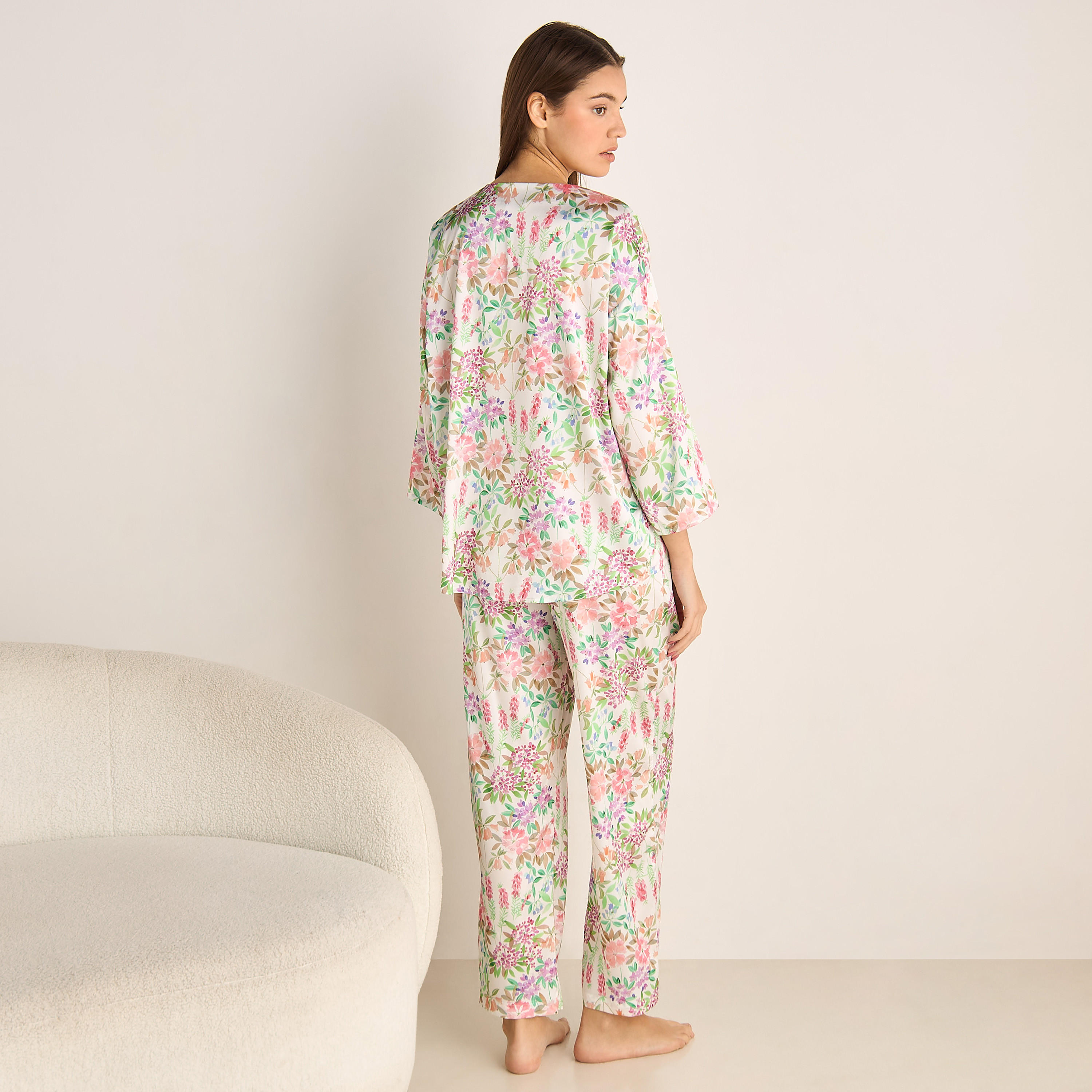 Pyjama Set V-neck Top & Trousers-women-clothing-nightwear-pyjamas-longsets-image-3
