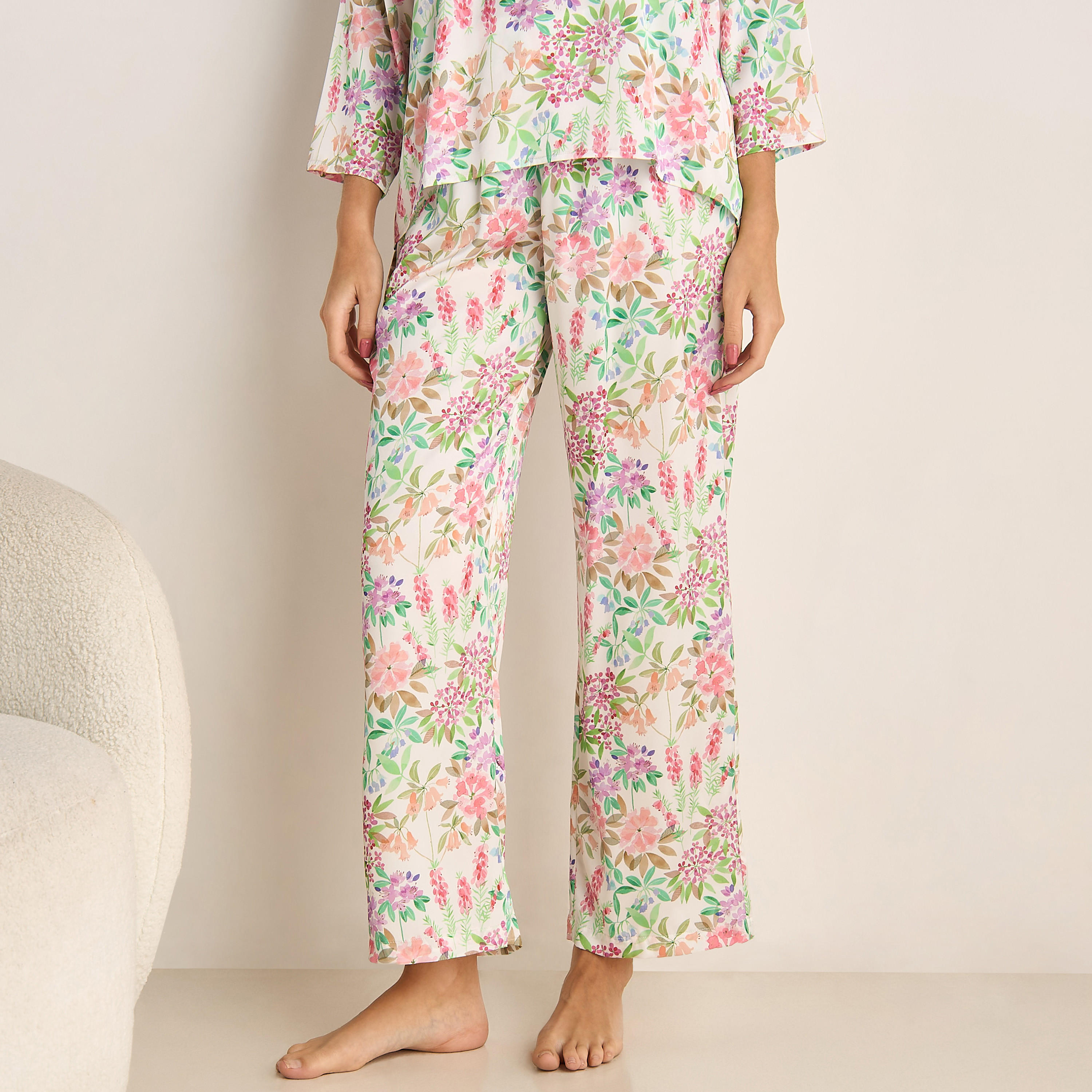 Pyjama Set V-neck Top & Trousers-women-clothing-nightwear-pyjamas-longsets-image-4